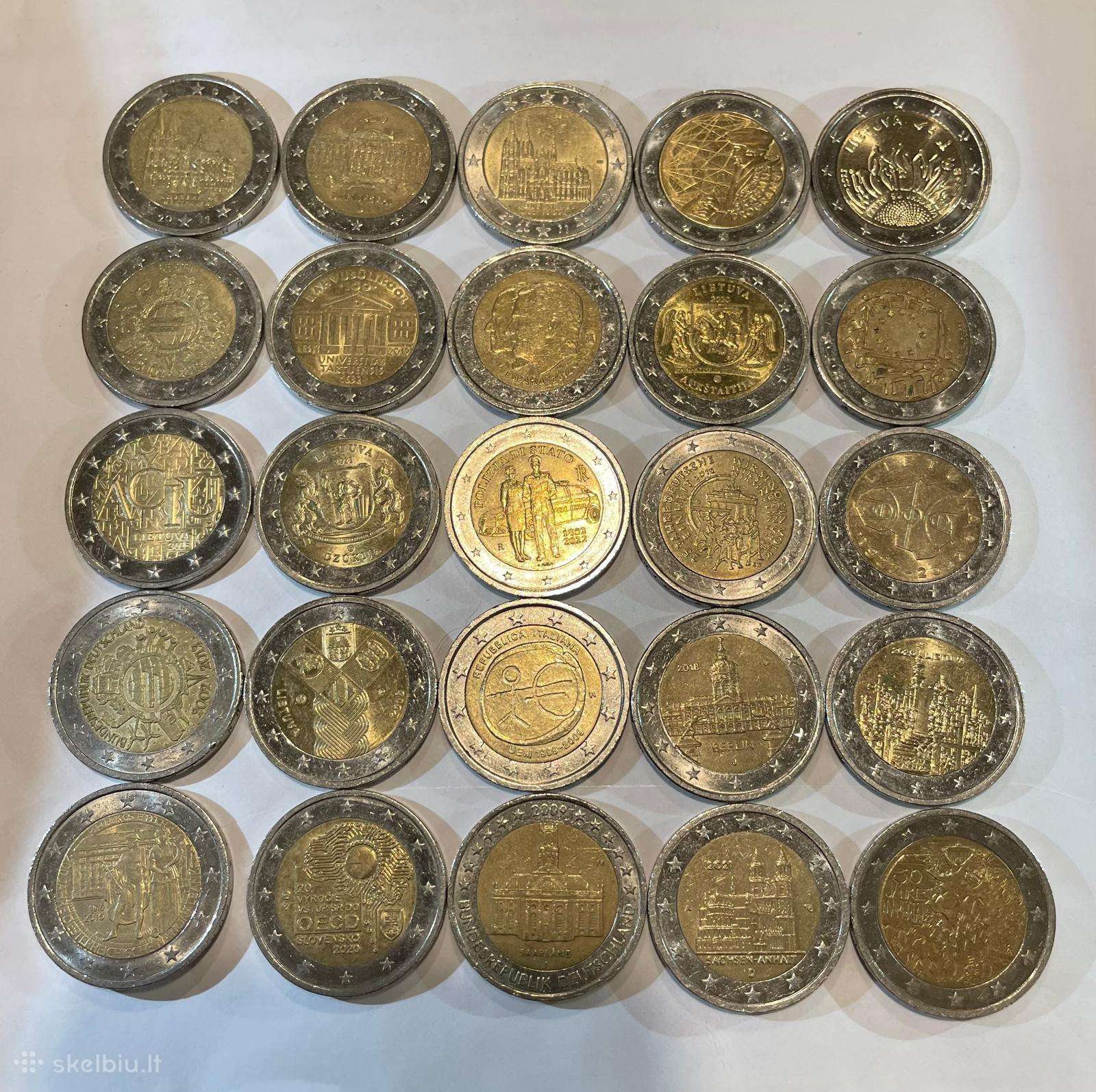 2 € monetos iš apyvartos, 50vnt.