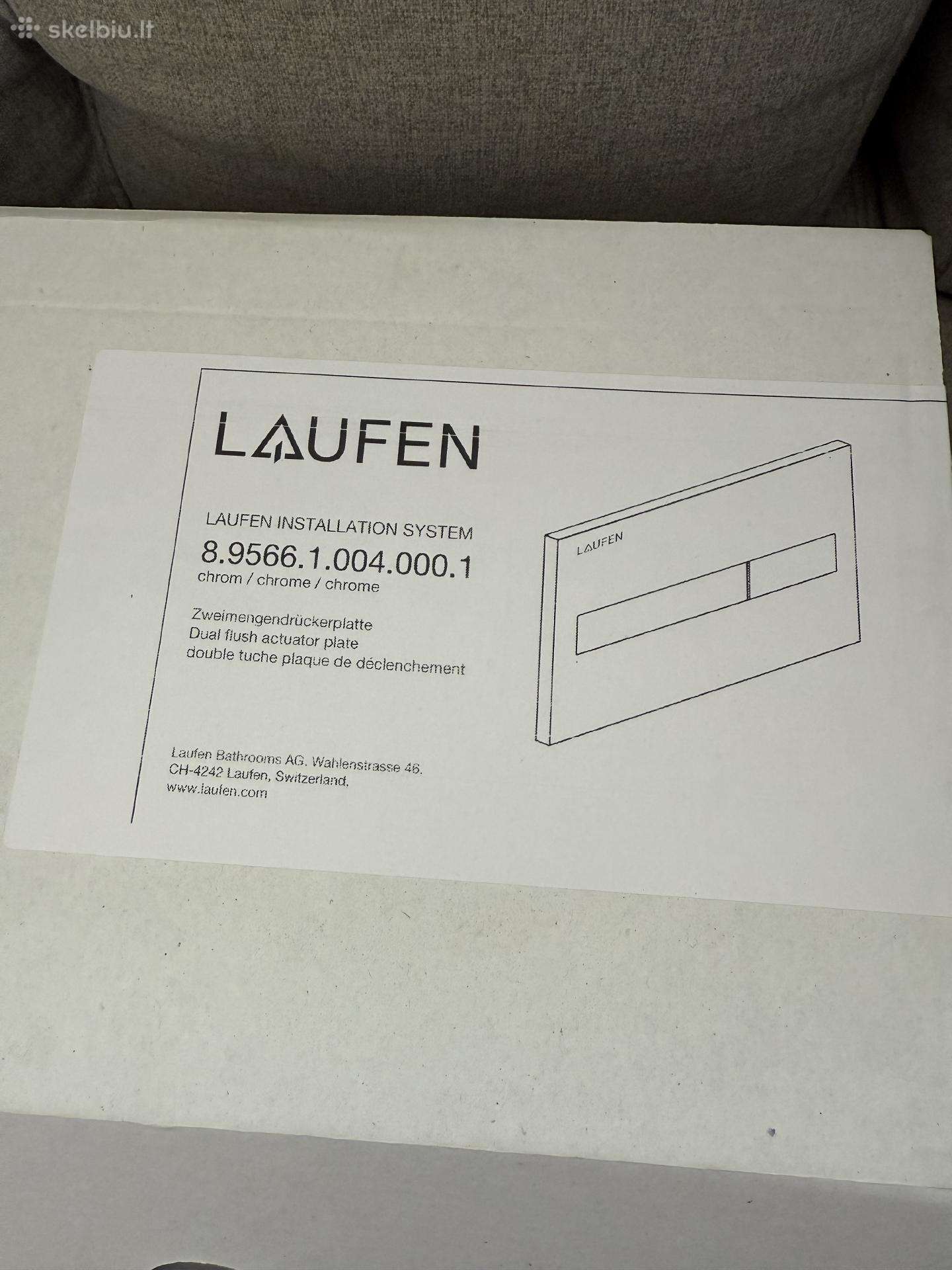 Lafeun Lis Dual Flush nuleidimo klavišas, chromas
