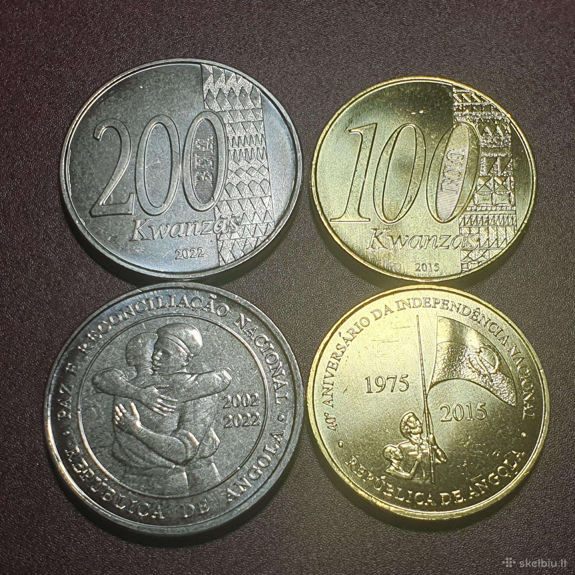 Angola 100 ir 200 kvanzų proginės