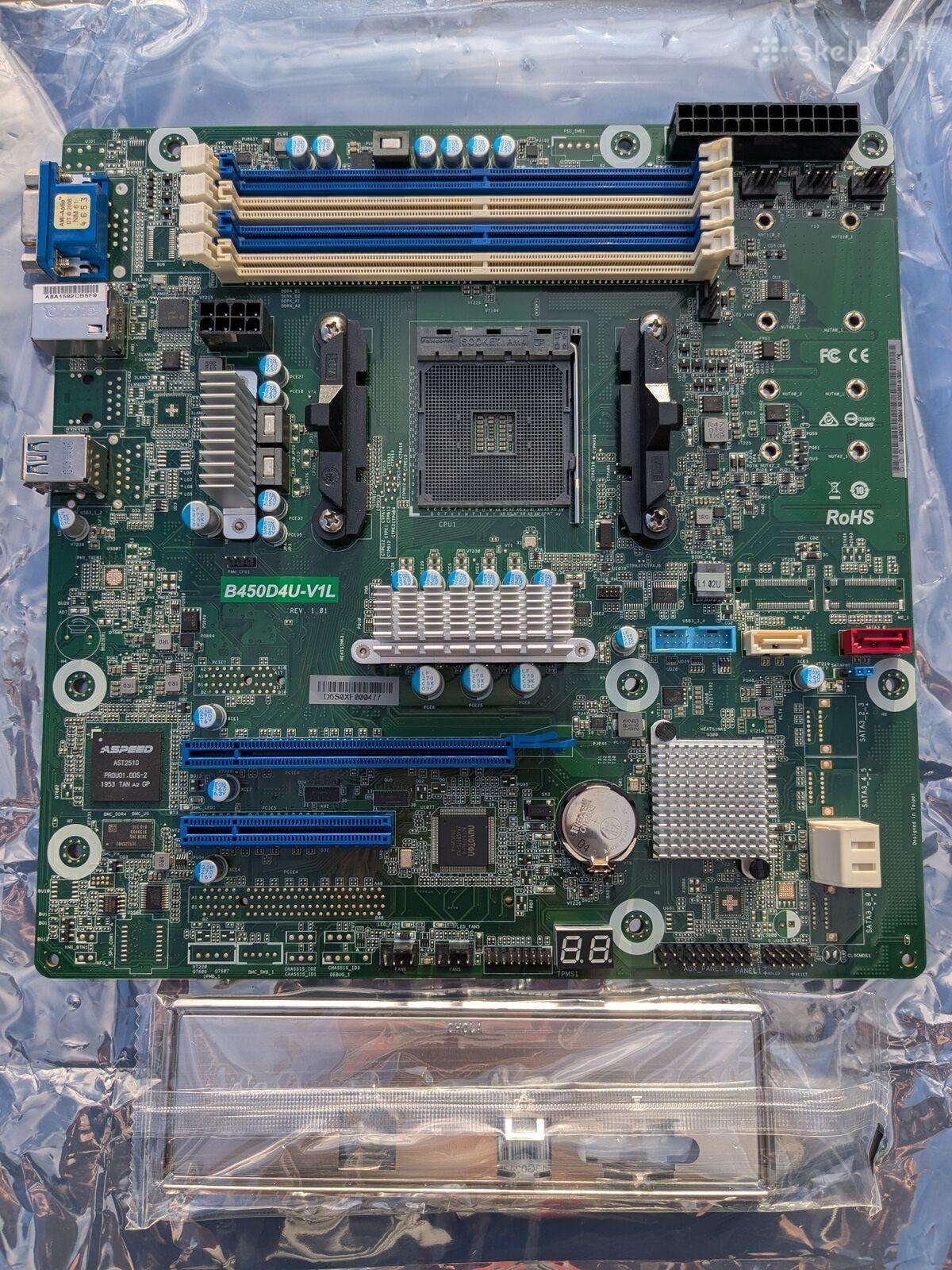 Motininė plokštė Asrock Rack B450d4u-v1lq