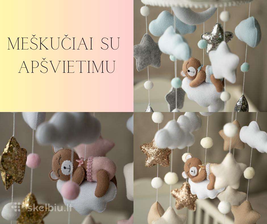 Rankų darbo Kūdikio Lovytės karuselė