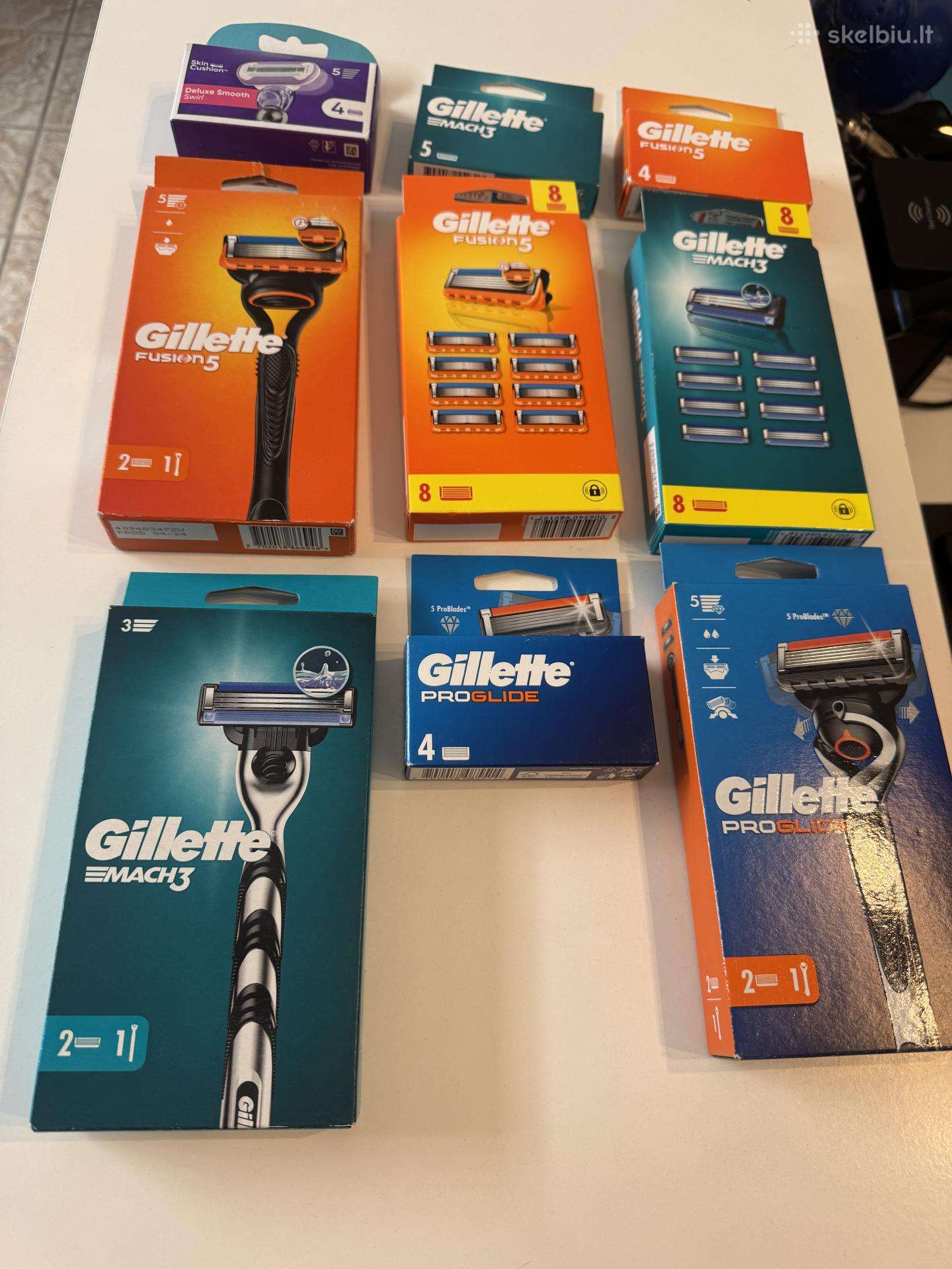 Gillette skutimosi reikmemys venus, mach3, proglid