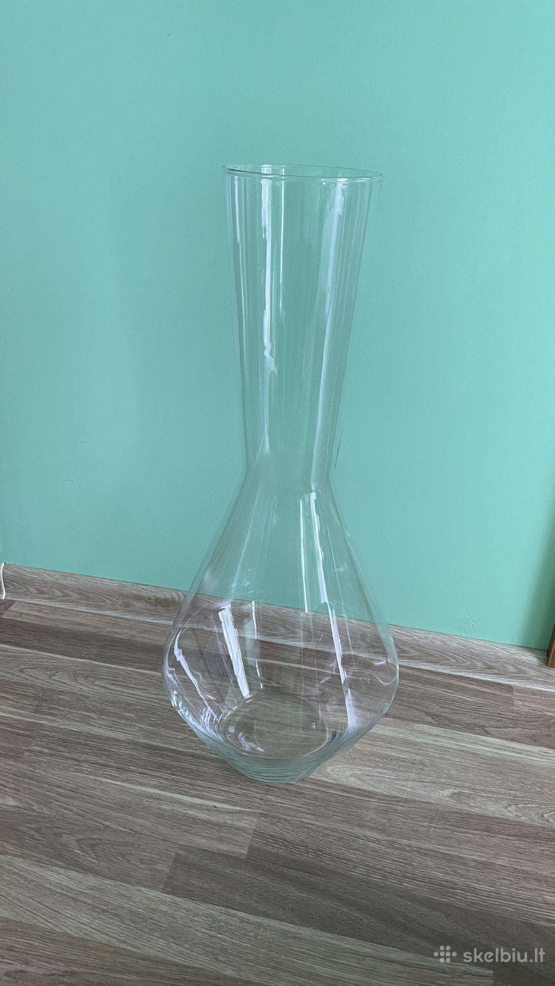 Stiklinės vazos 70cm 3vnt.