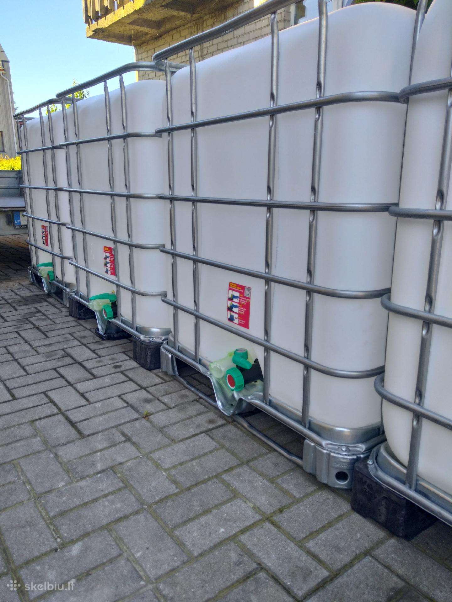 Ibc, toninės talpos, maistinės 1000 ltr. bačkos.