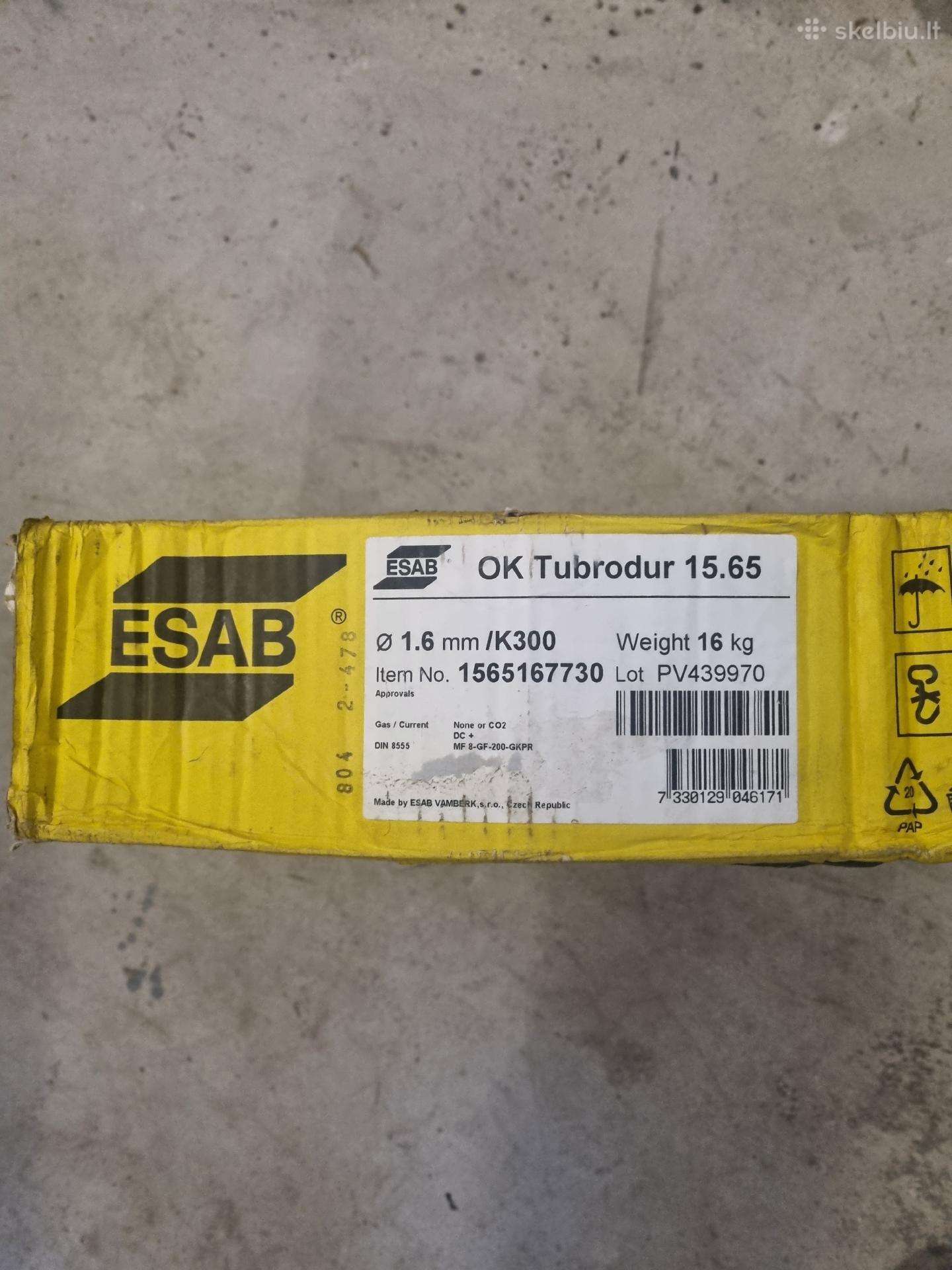 Esab Ok Tubrodur 15.65 suvirinimo viela 1.6mm 16kg