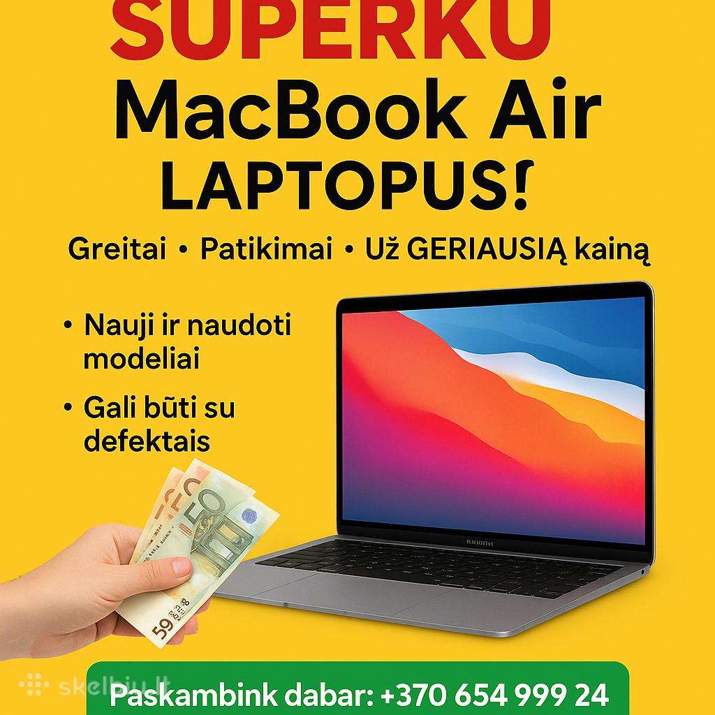 Perku MacBook Air MacBook Pro +370 654 999 24