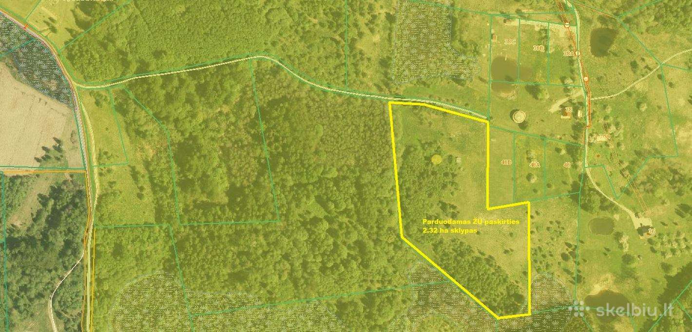 Parduodamas 2.32 ha žemės ūkio paskirties sklypas
