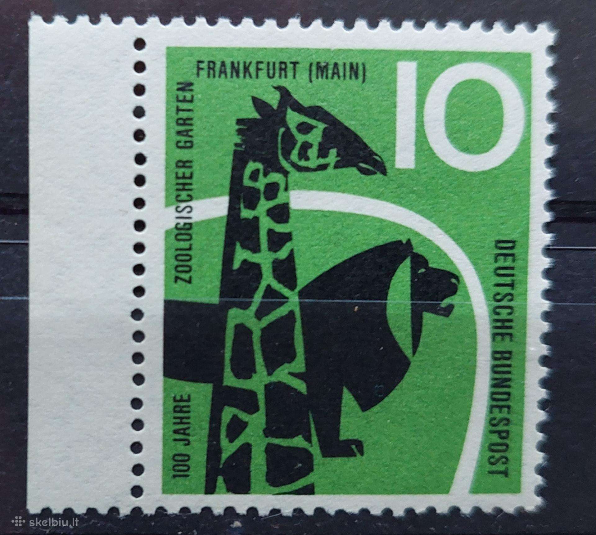 Vokietija 1958 zoologijos sodas ,švarus, Michel Nr