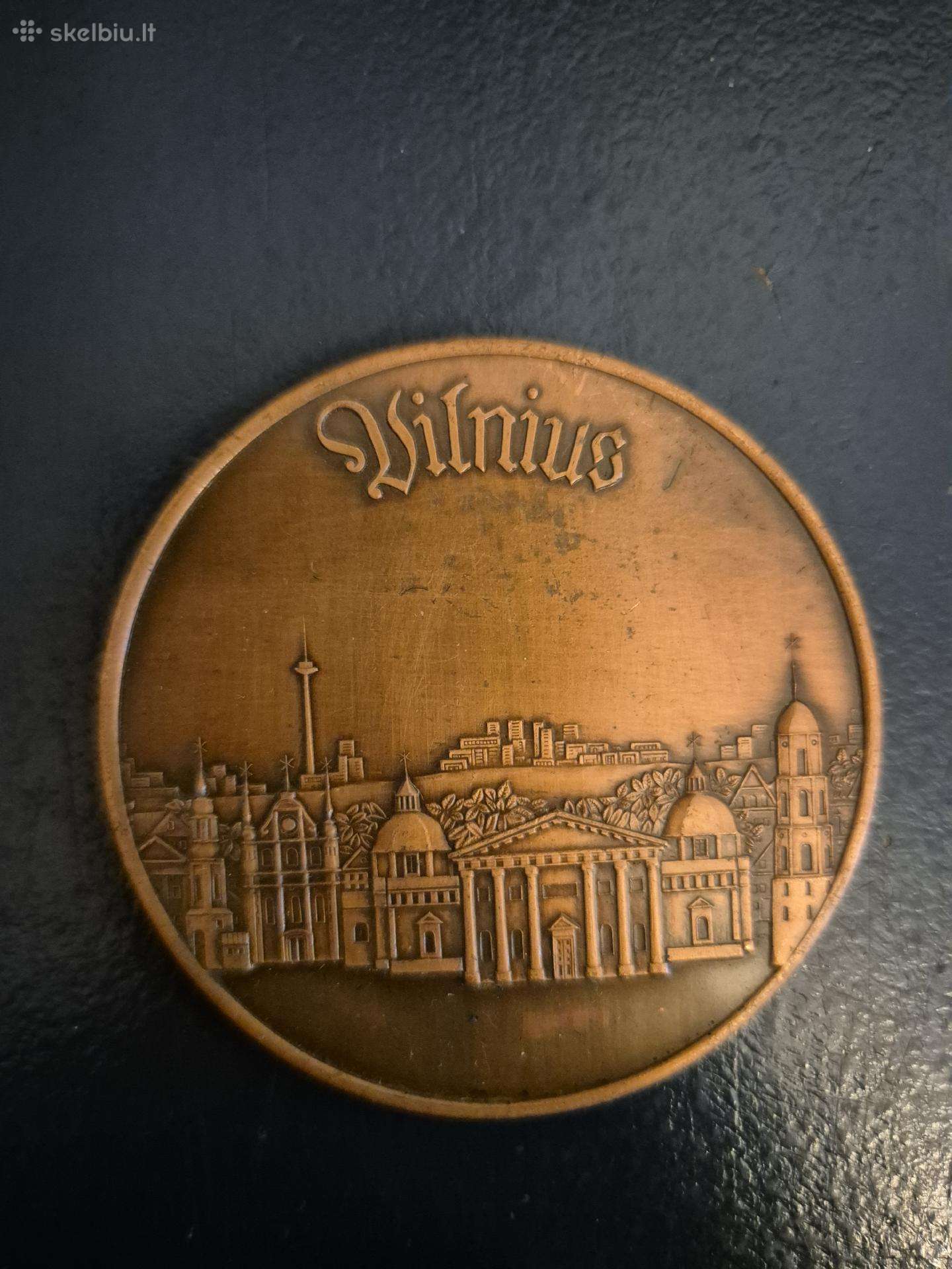 Stalo medalis Vilnius. Medalio diametras 60 mm
