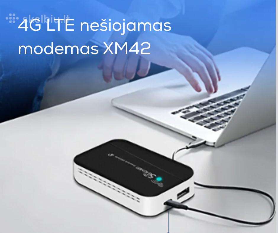 4G nešiojamas modemas Xm42 + power bankas viename