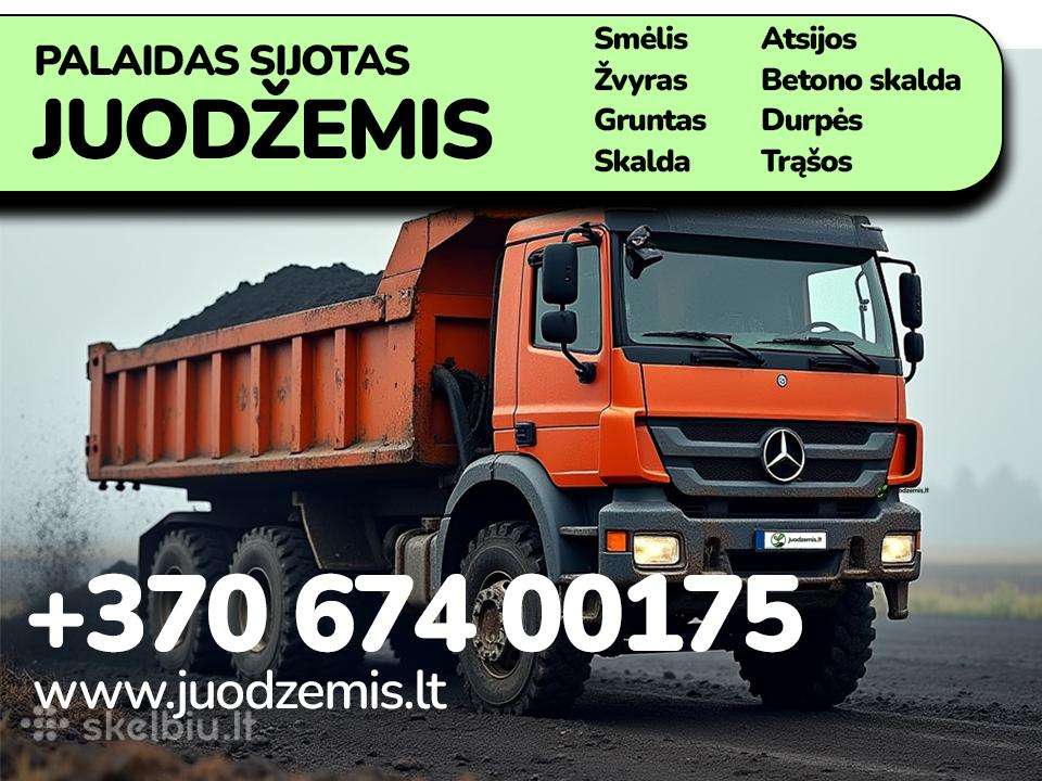 Juodžemis, smėlis, žvyras, skalda - Geros Kainos