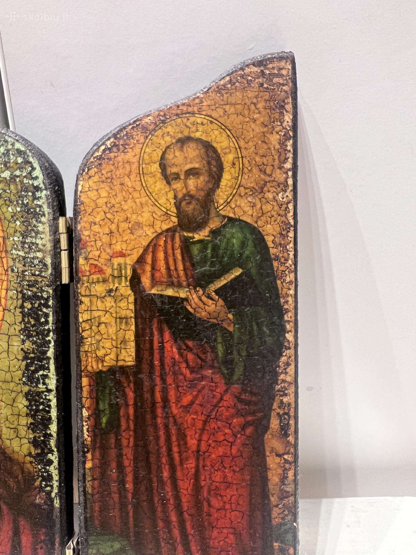 Parduodu medinę ikoną triptiką Ecce Homo