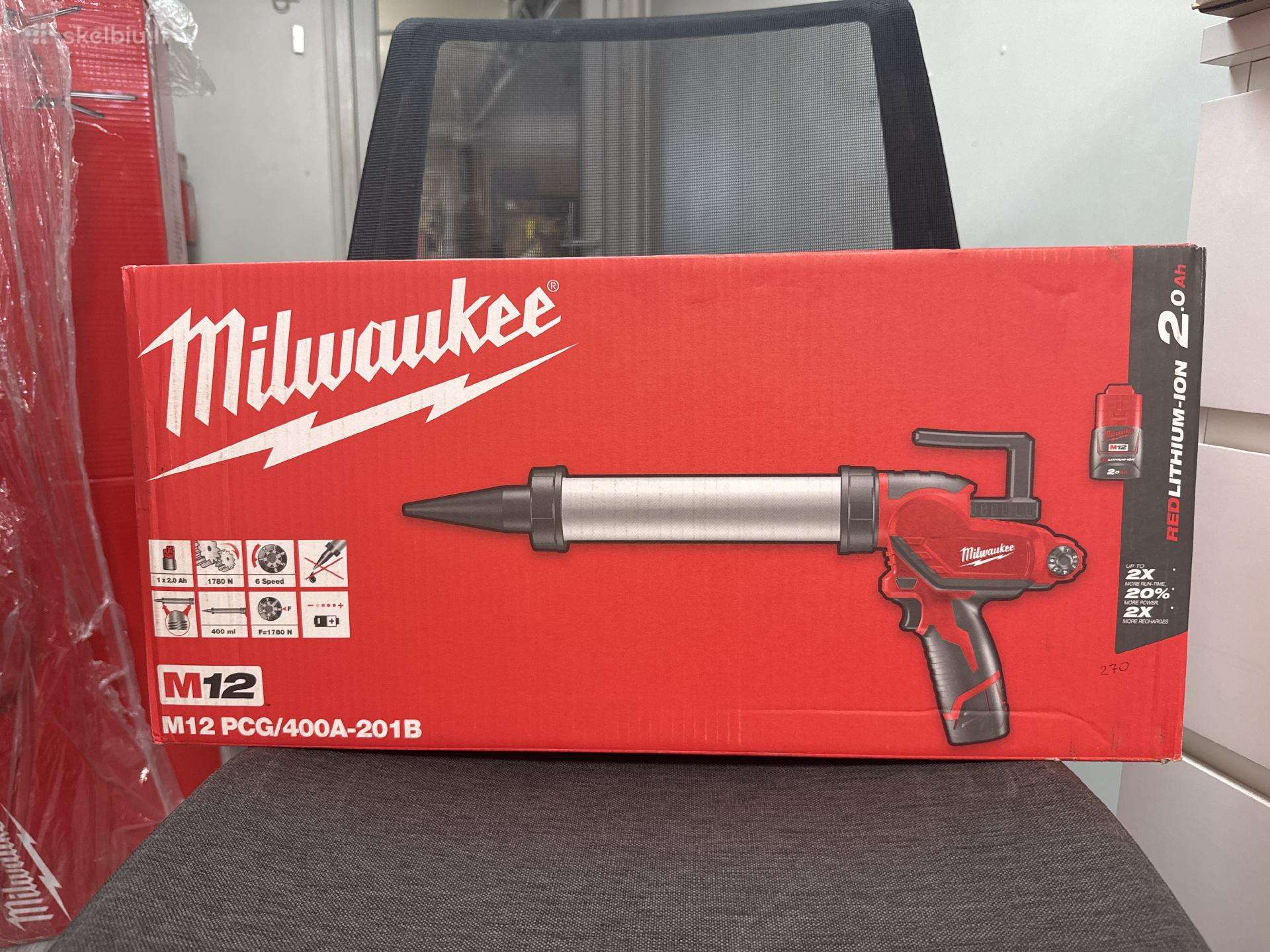 Silikono pistoletas M12 Pcg / 400a-201b Milwaukee