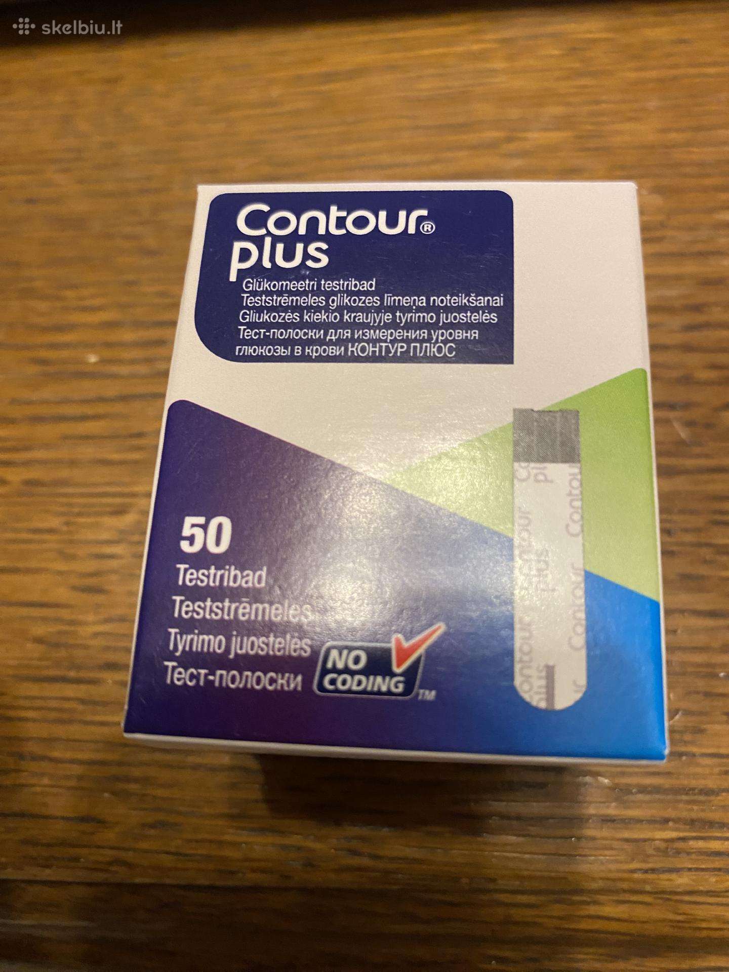 Parduodu Contour diagnostinės juostelės Plus, 50 v