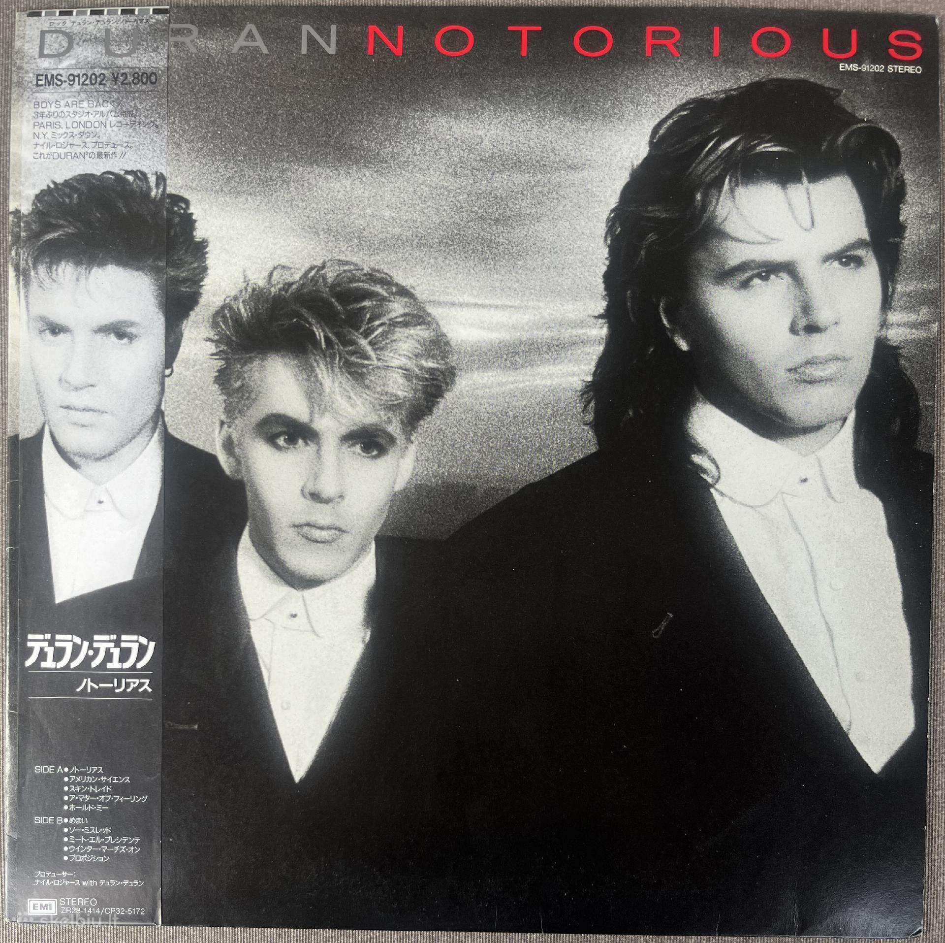 Duran Duran Notorious Japonija vinilas