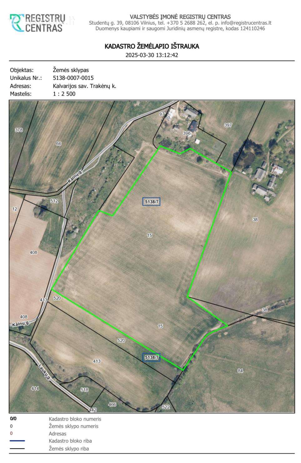 Parduodama 5.43 ha žemės ūkio paskirties žemė