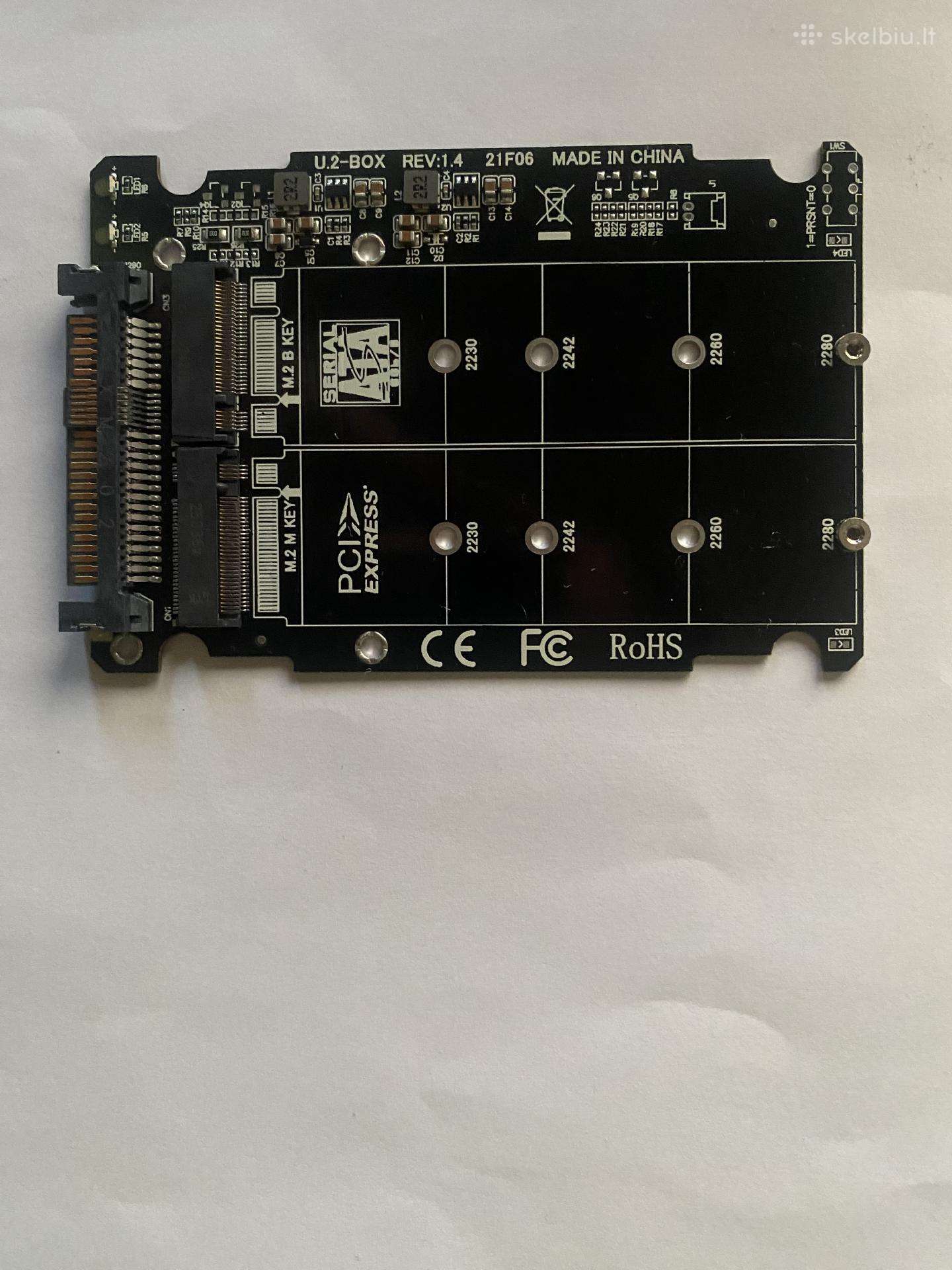 M.2 Nvme, M.2 Ngff* Į U.2 Sff-8639 Adapteris