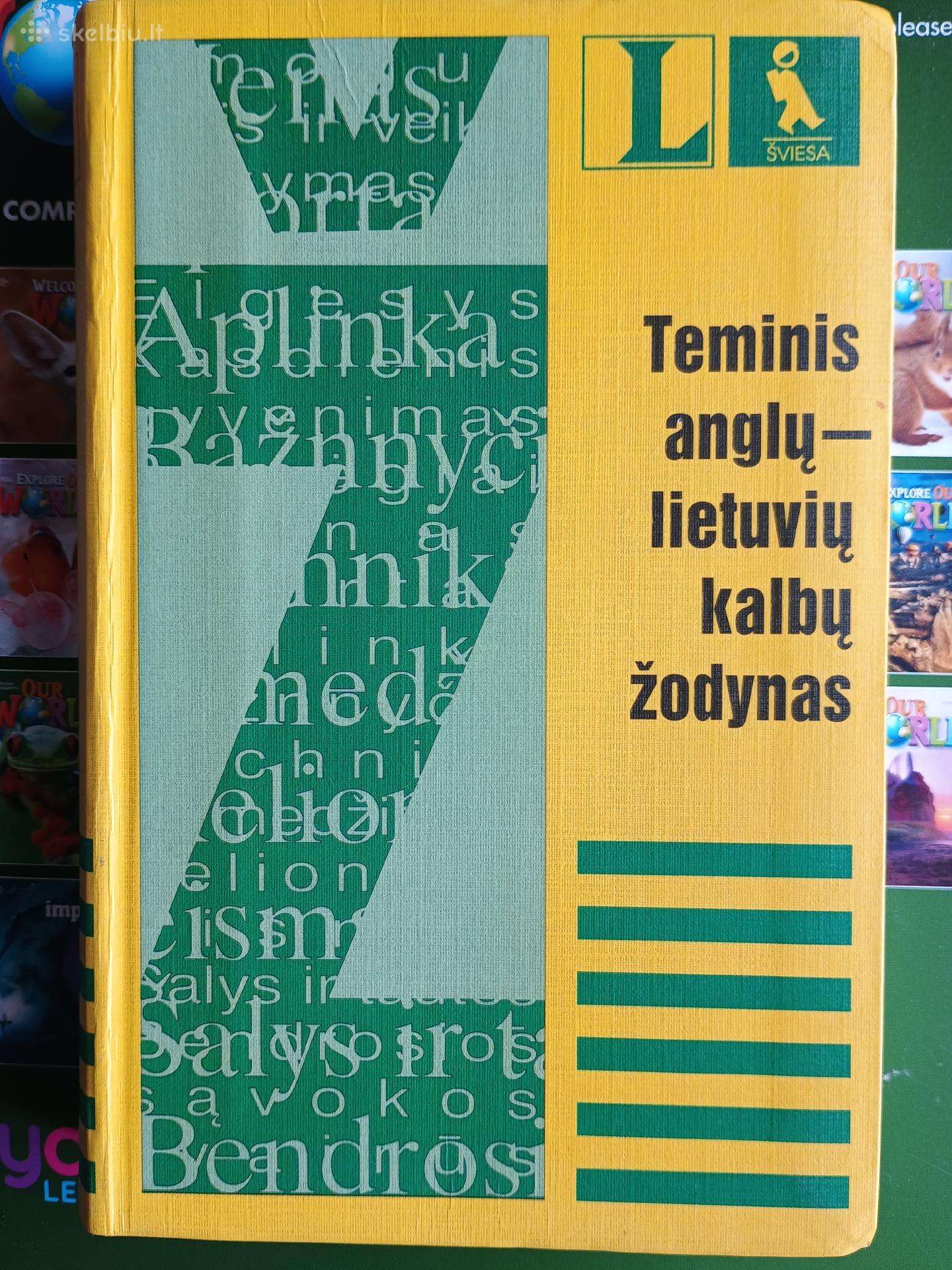 Knyga Teminis anglų - lietuvių kalbų žodynas 2001m