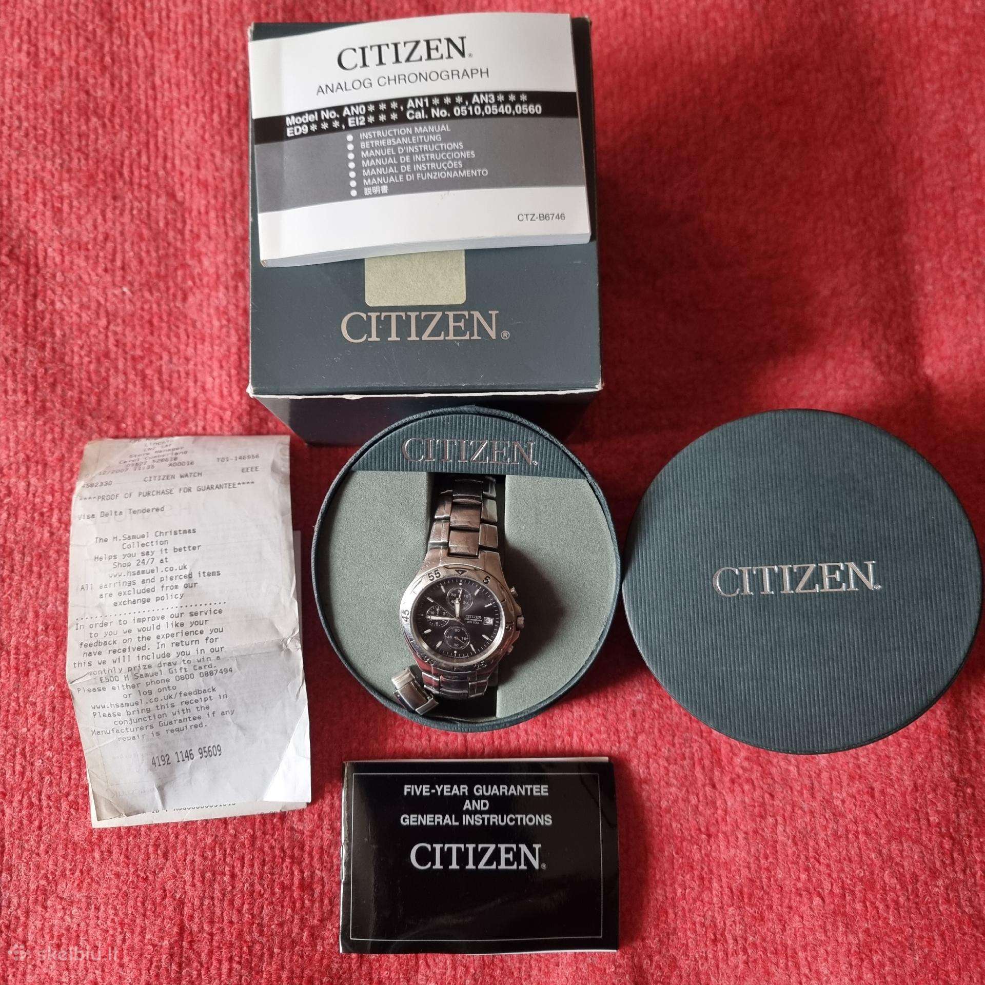 Laikrodis Citizen Chronograph WR-100
