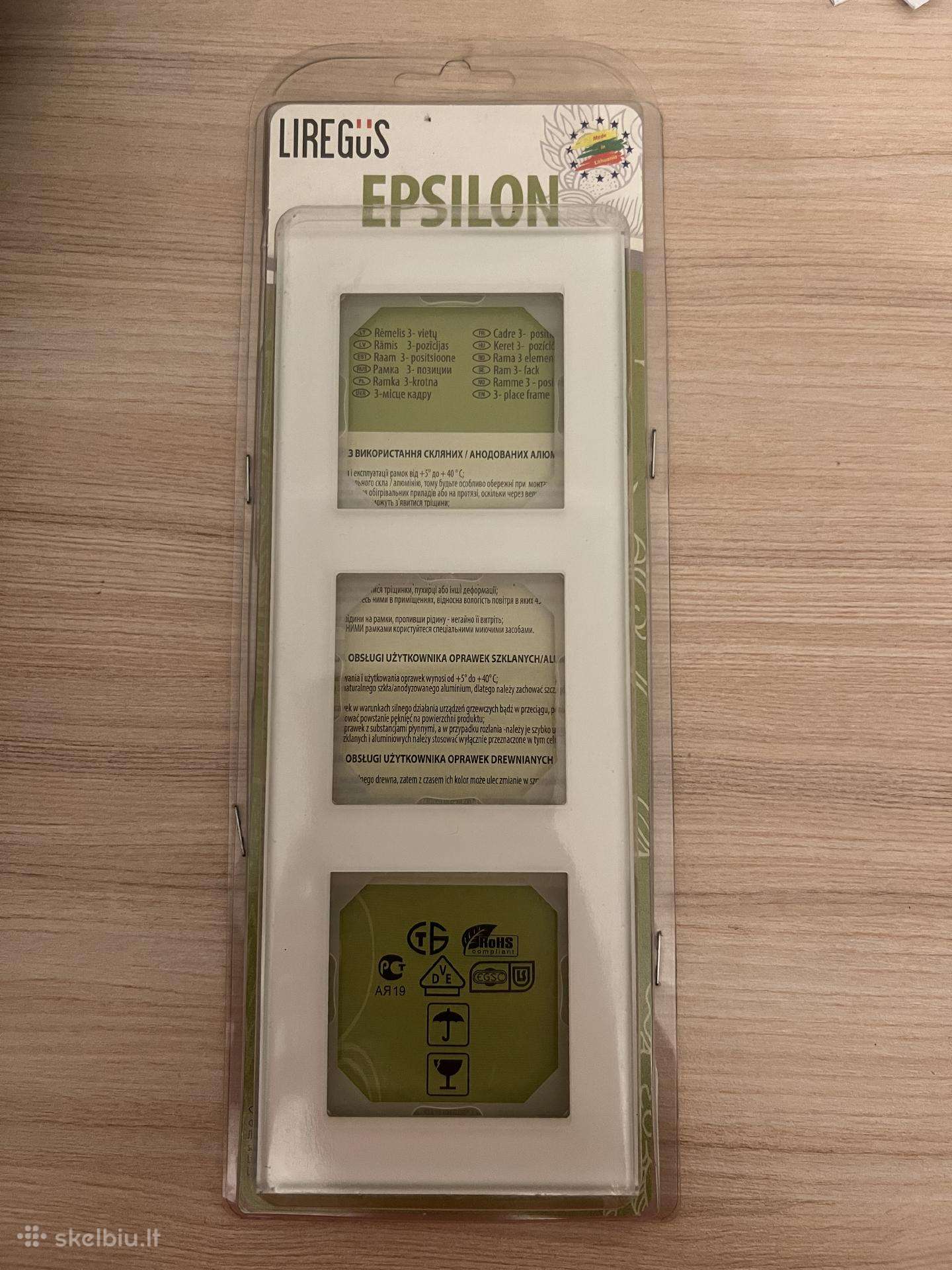 Liregus epsilon baltas matinis stiklas