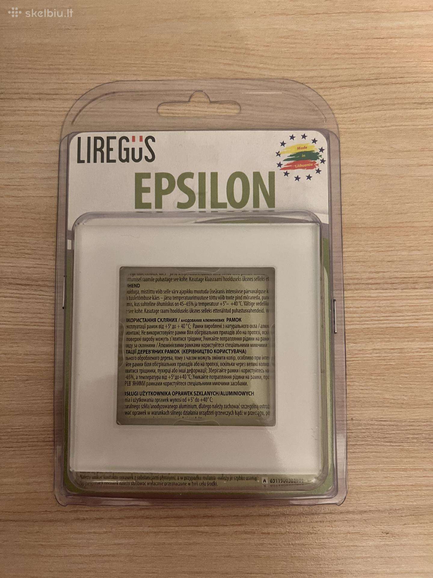Liregus epsilon baltas matinis stiklas