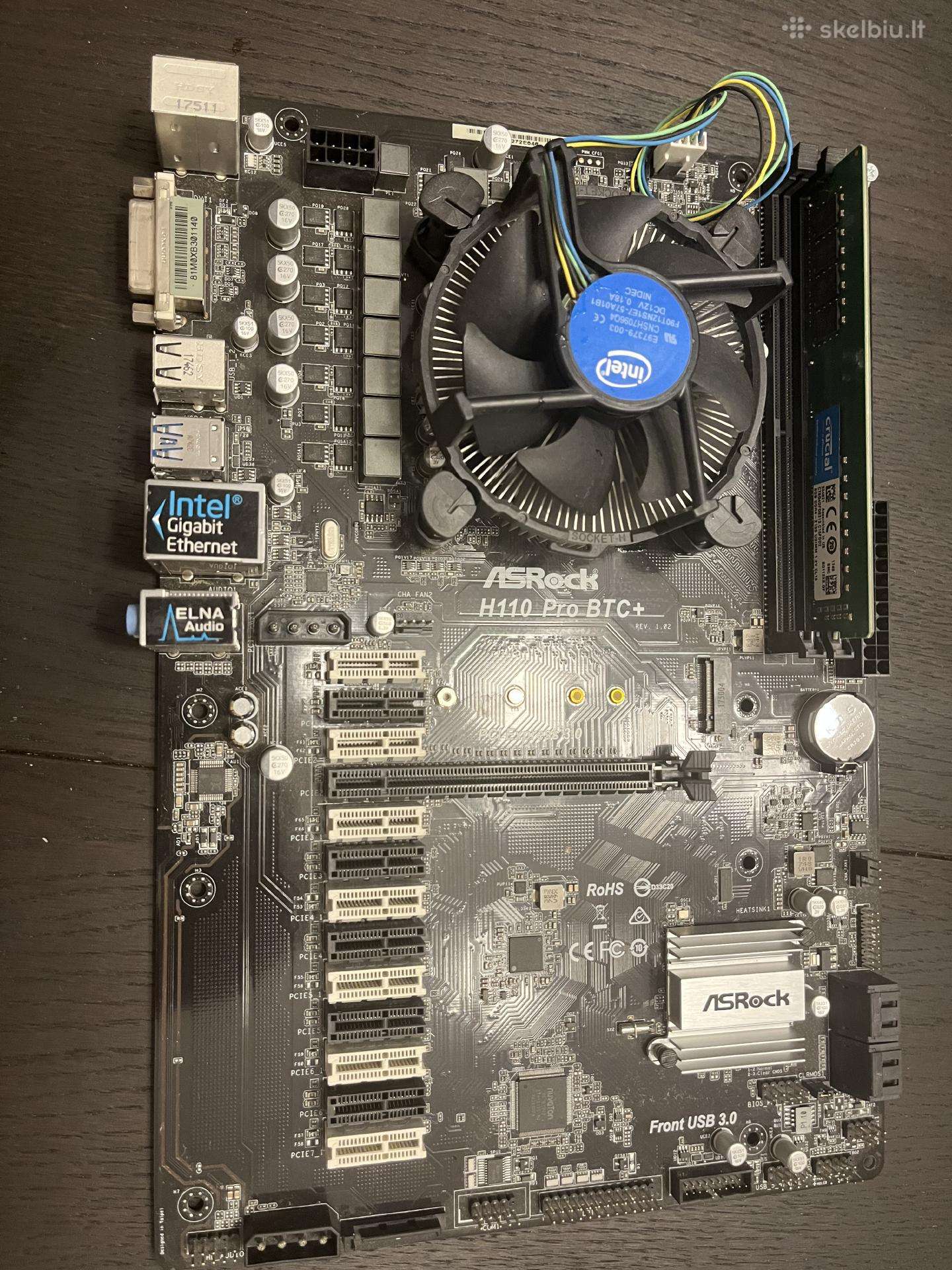 Motinine Asrock H110 Pro Btc+ Cpu