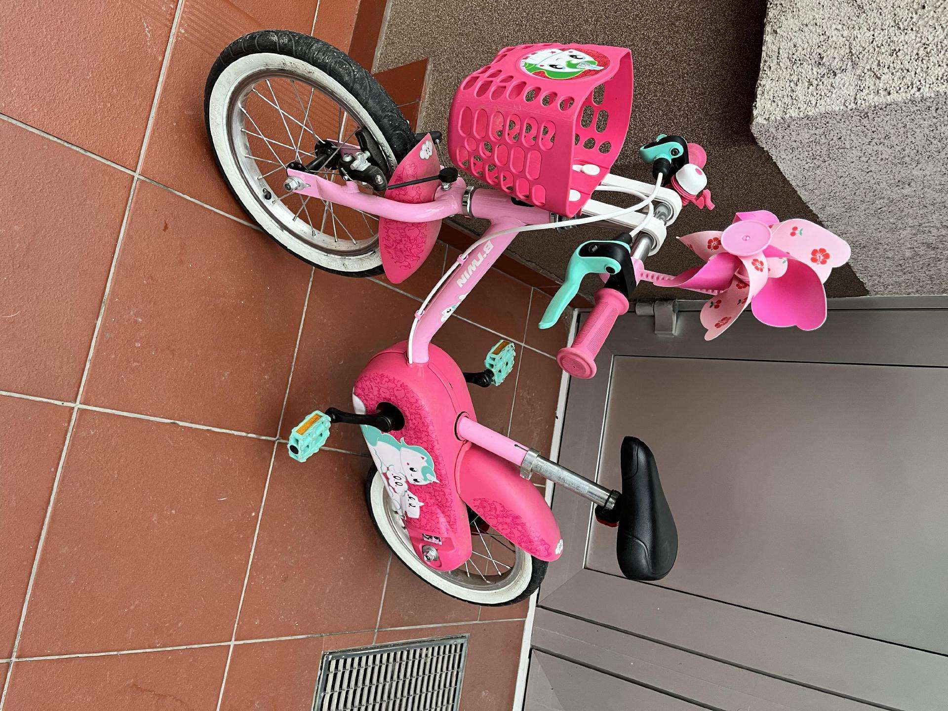 Vaikiškas dviratis Btwin 14" rožinis