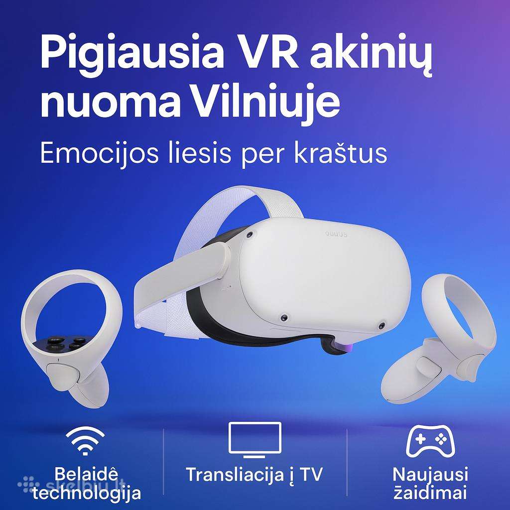 Oculus Quest 2 pigiausia Vr akinių nuoma