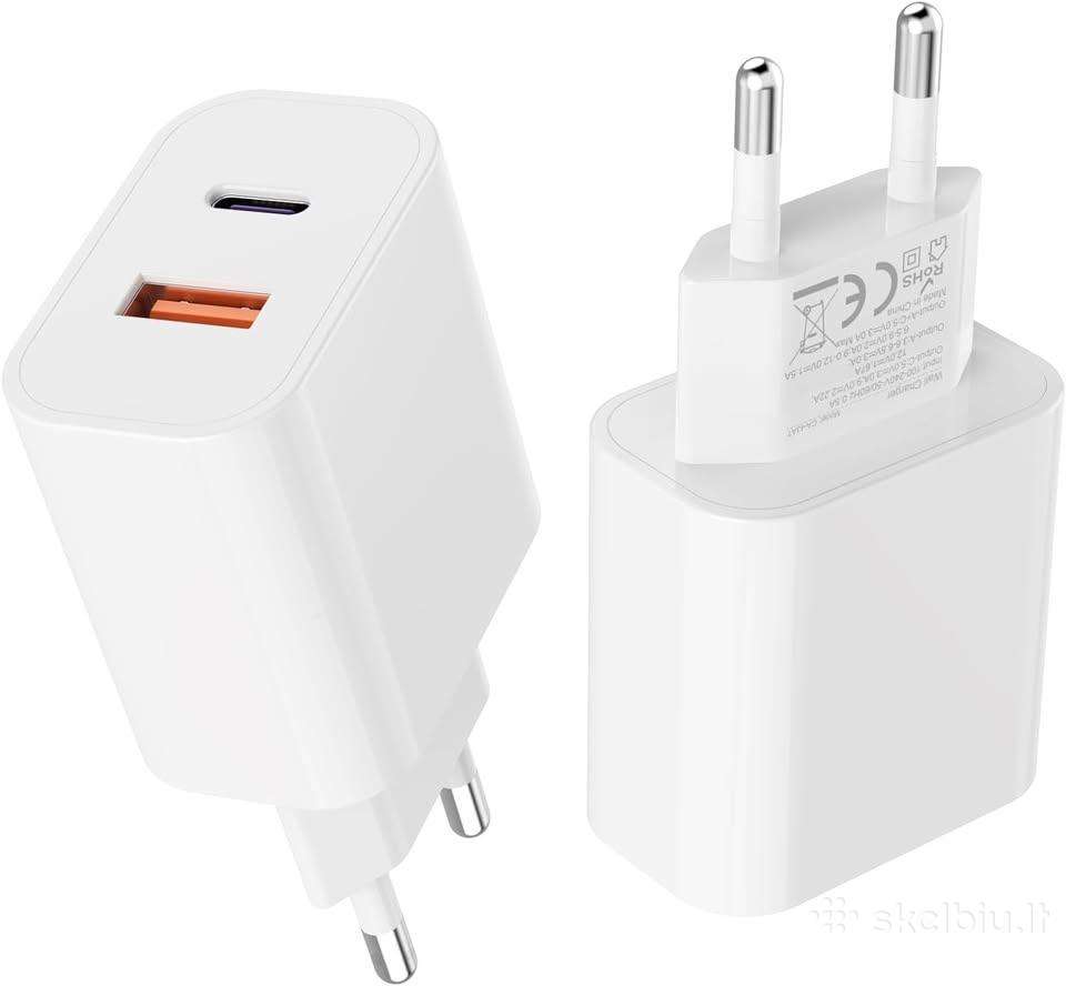 Pakrovėjas Usb + Usb C - 20w