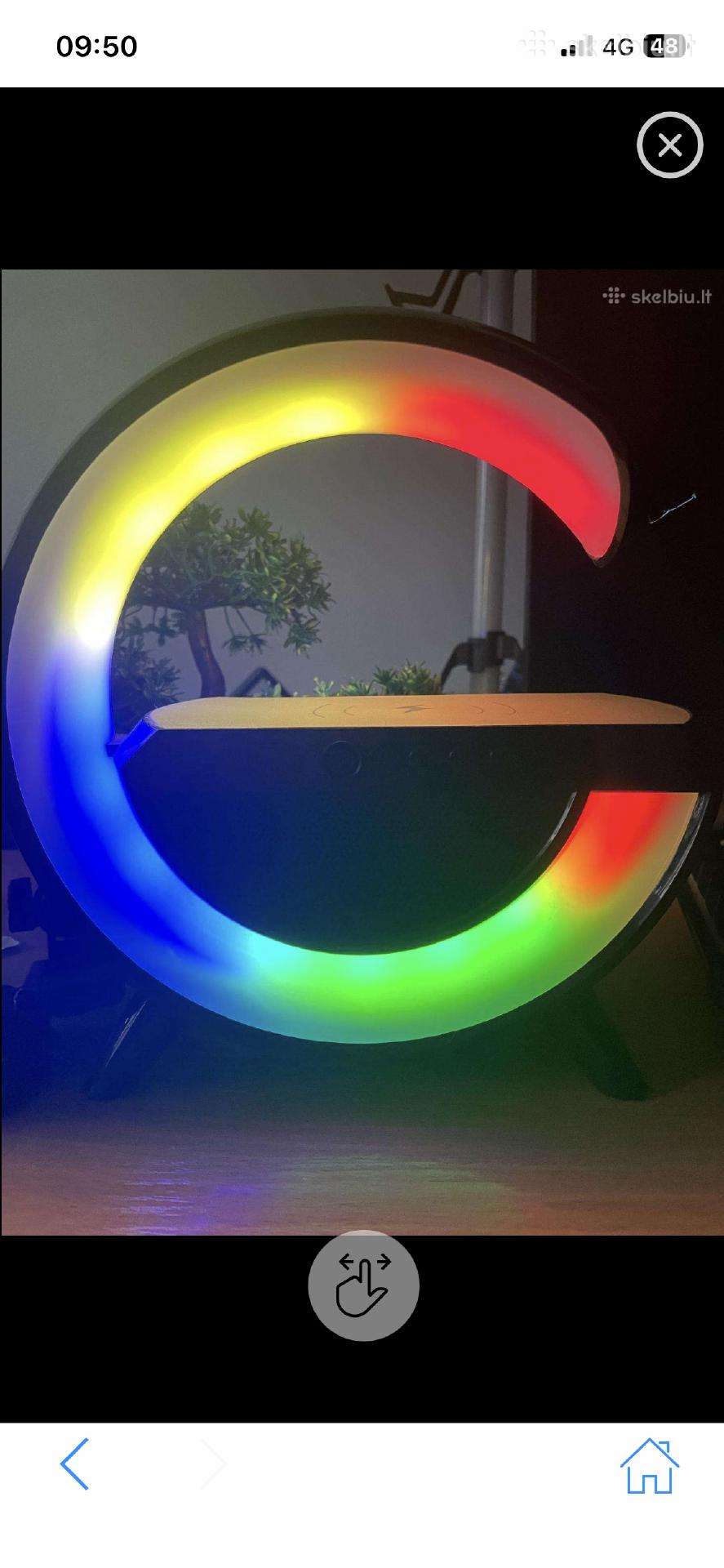 G raidės formos rgb LED šviestuvas
