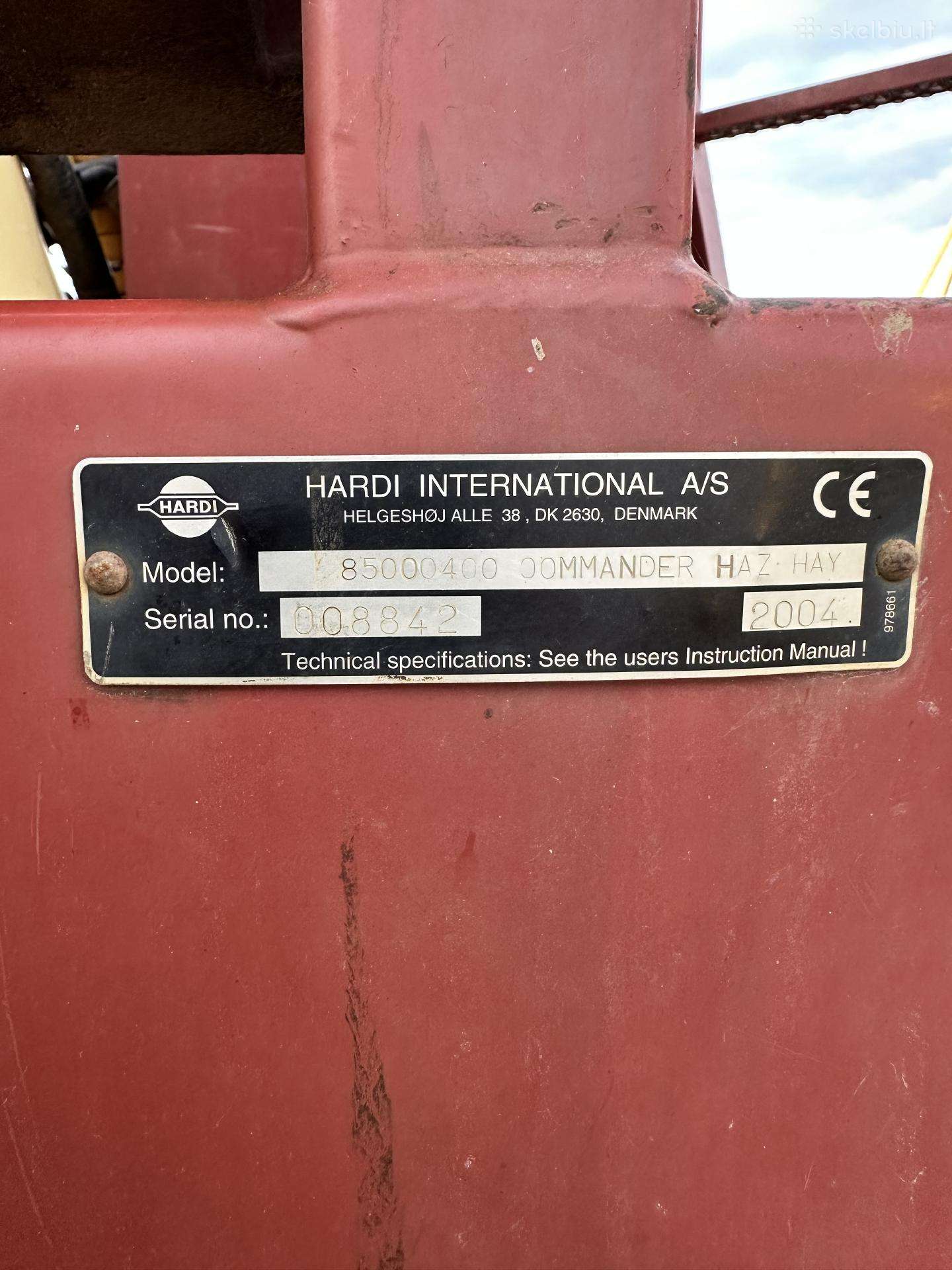 Hardi Internation, purkštuvai