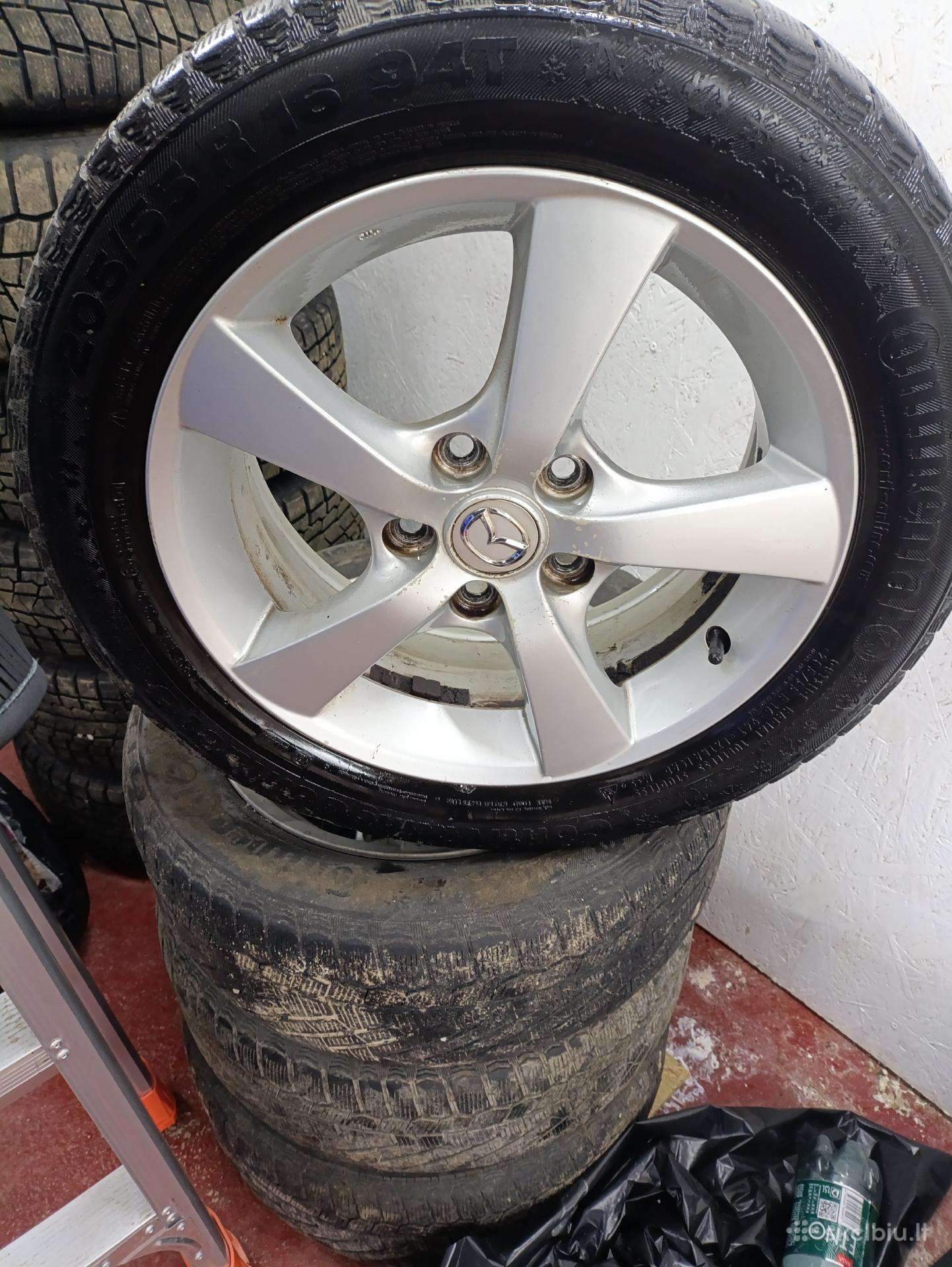 R16 mazda ratai ir r16 apynaujos padangos