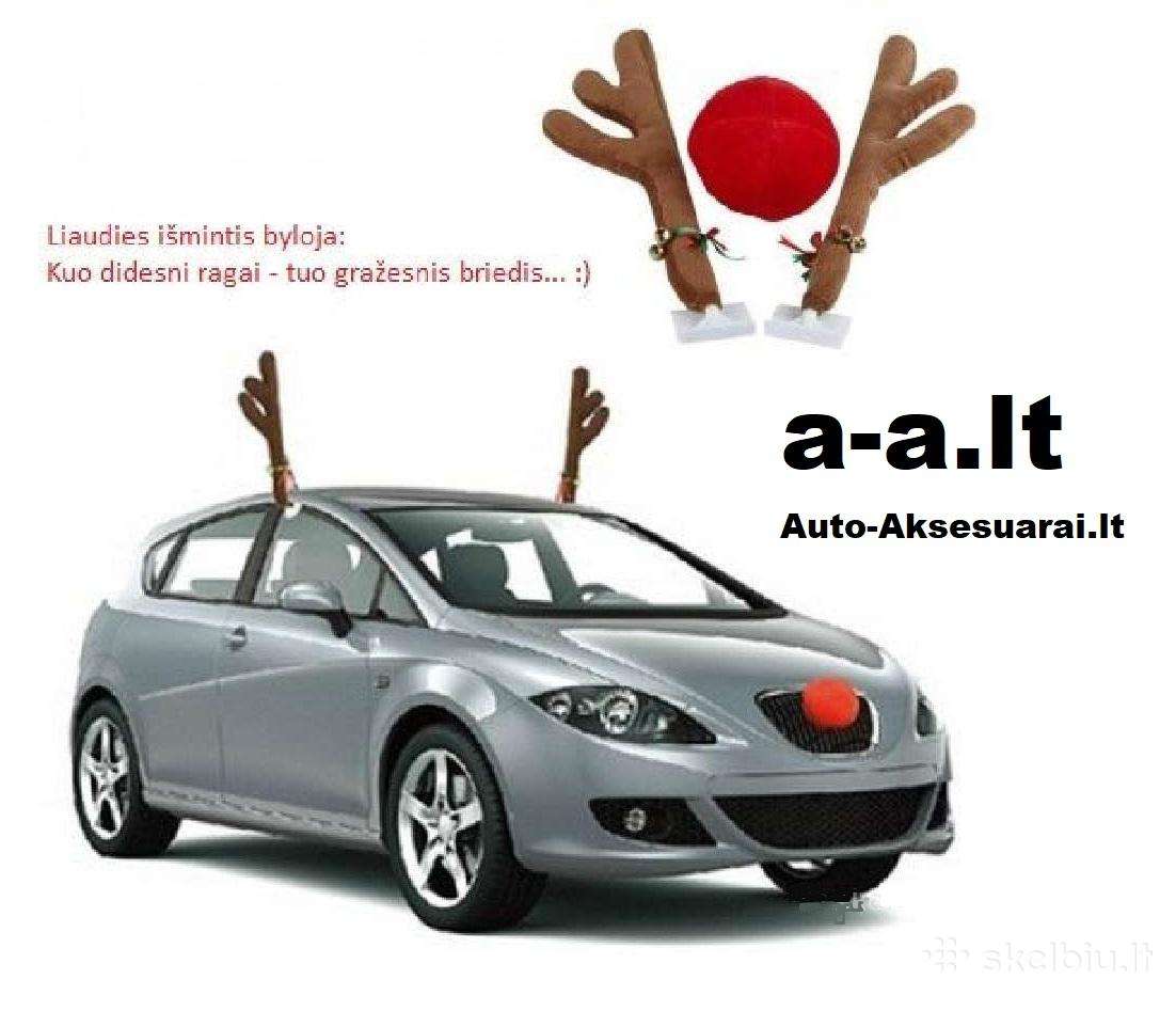 Kalėdinė dekoracija automobiliui "Rudolf" ragai