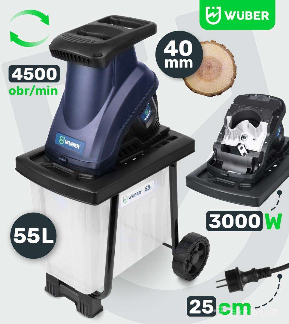 Wuber Elektrinis šakų smulkintuvas