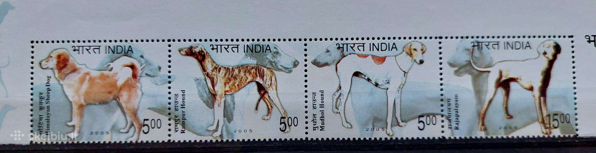 Indija 2005 šunis, švarus,michel 2078-2081