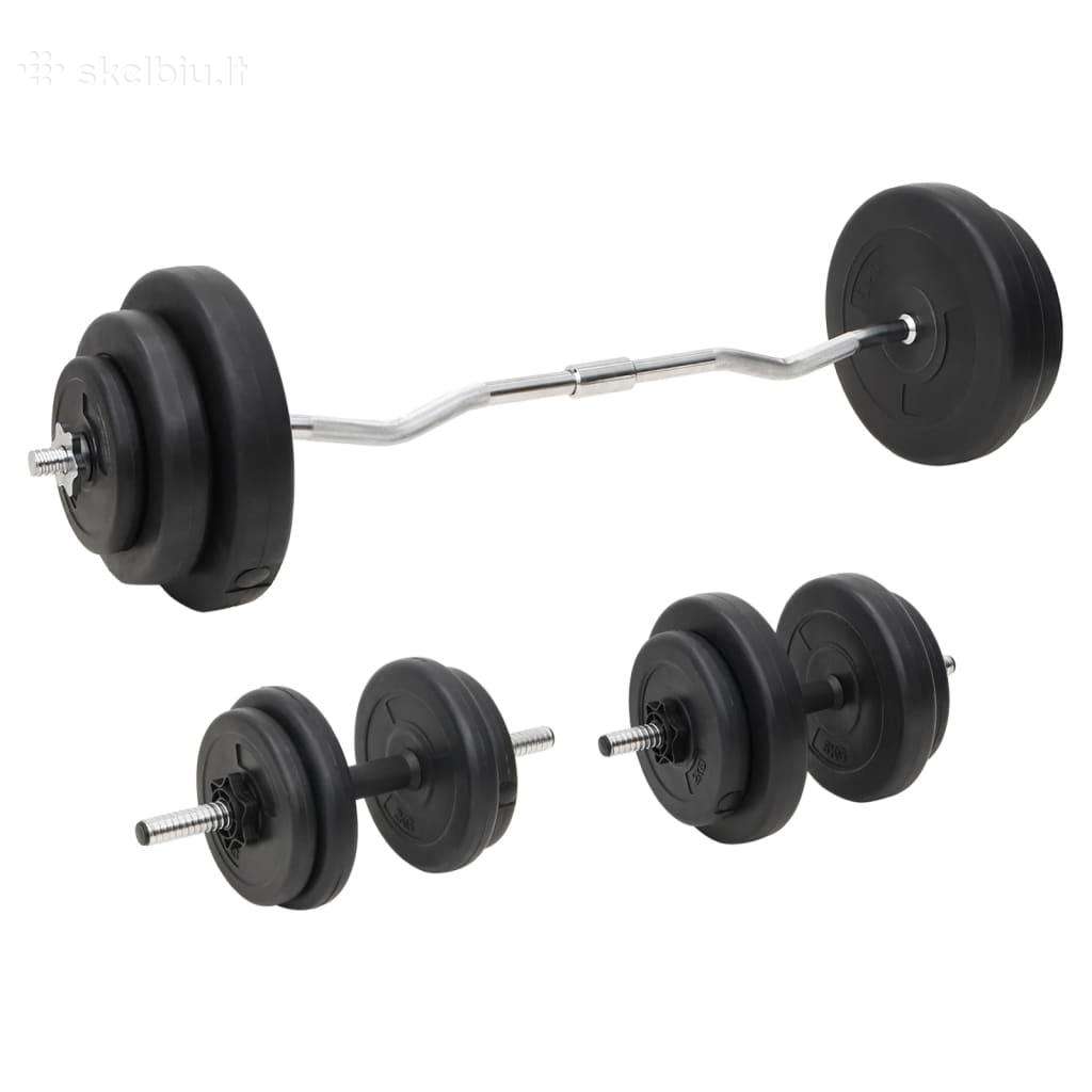 Vidaxl Štanga ir svarmenys su svoriais, 60kg