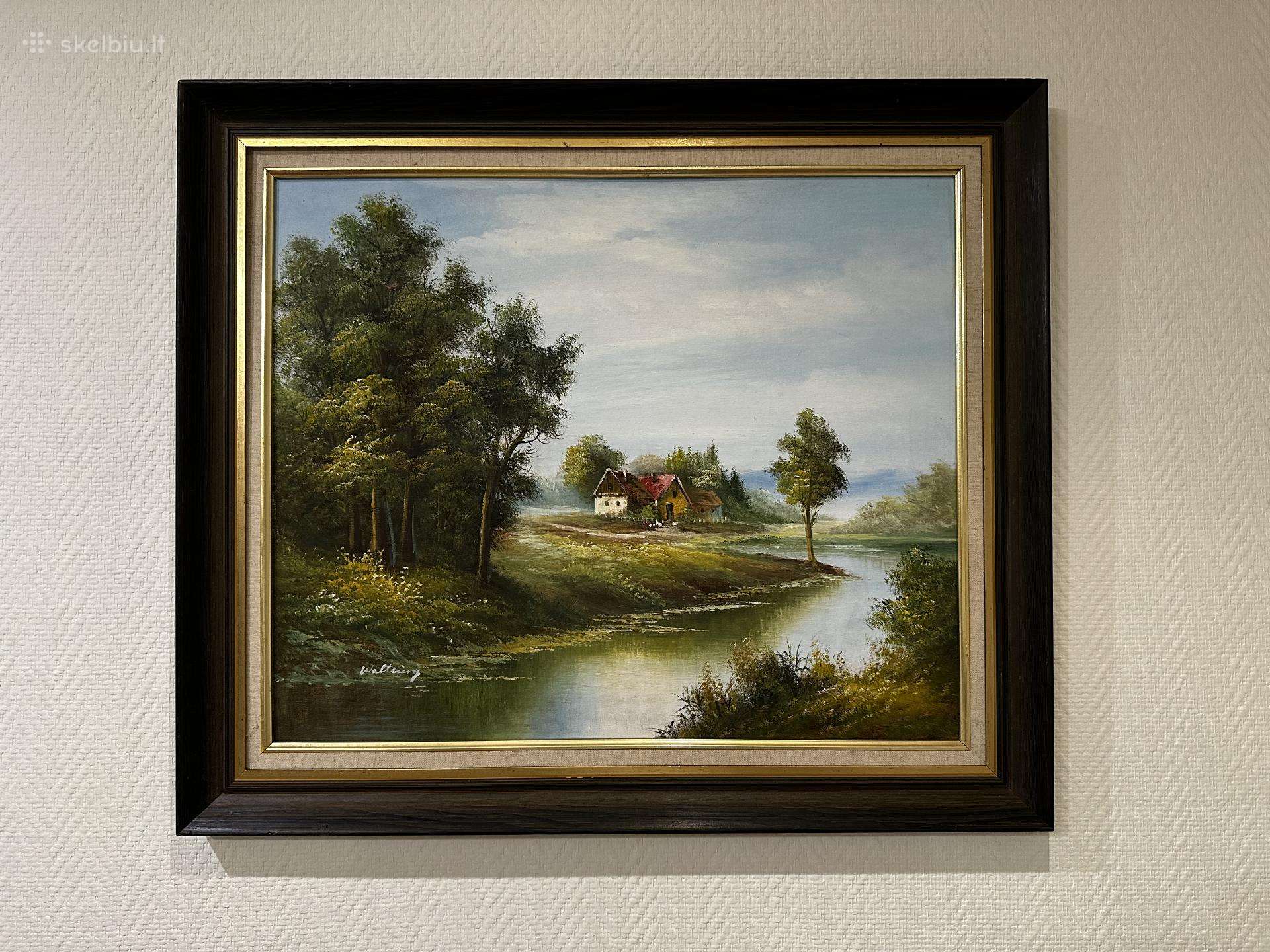 Paveikslas, tapytas ant fanieros, 74x64cm.