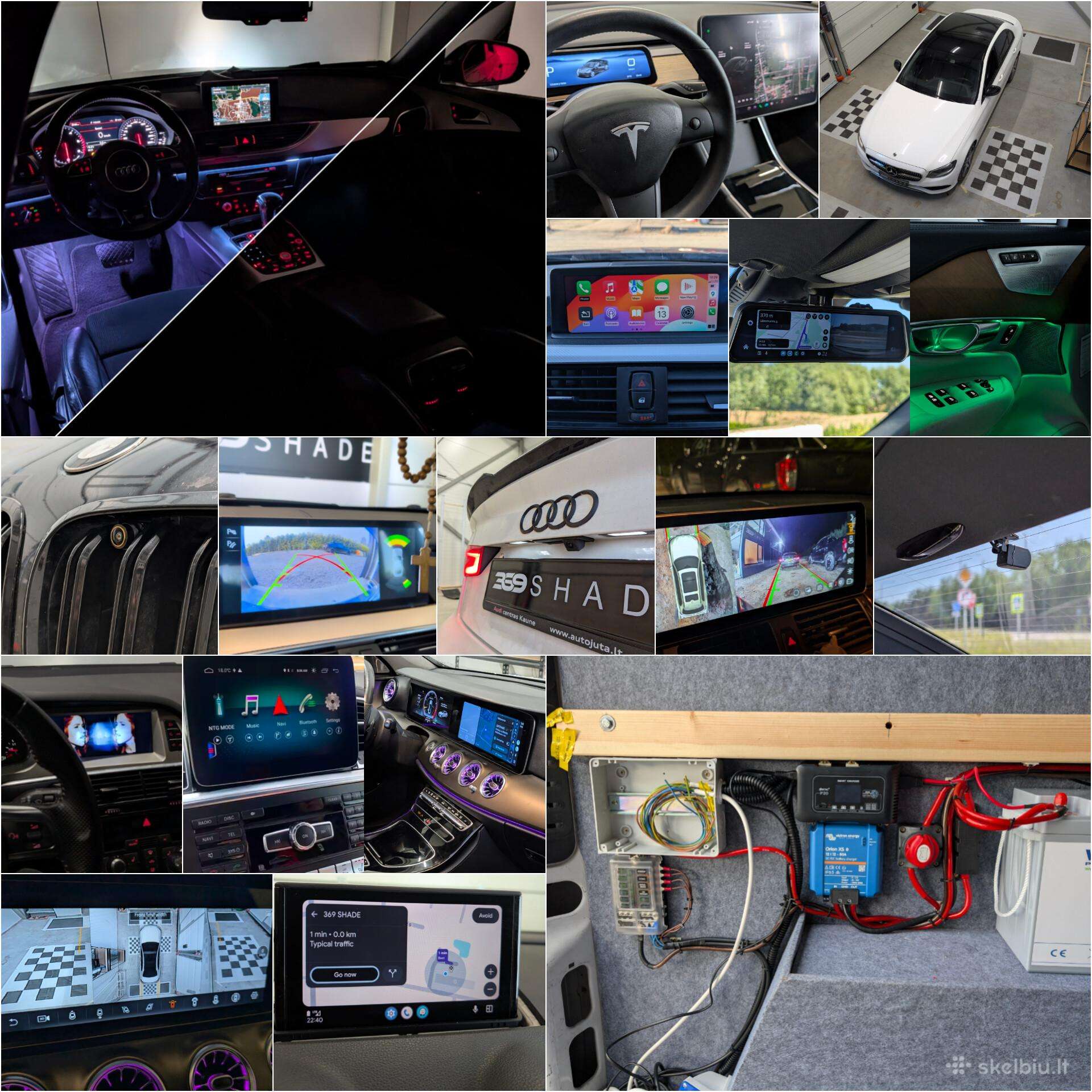 Carplay Android 360 Kamera Montavimas Kaune