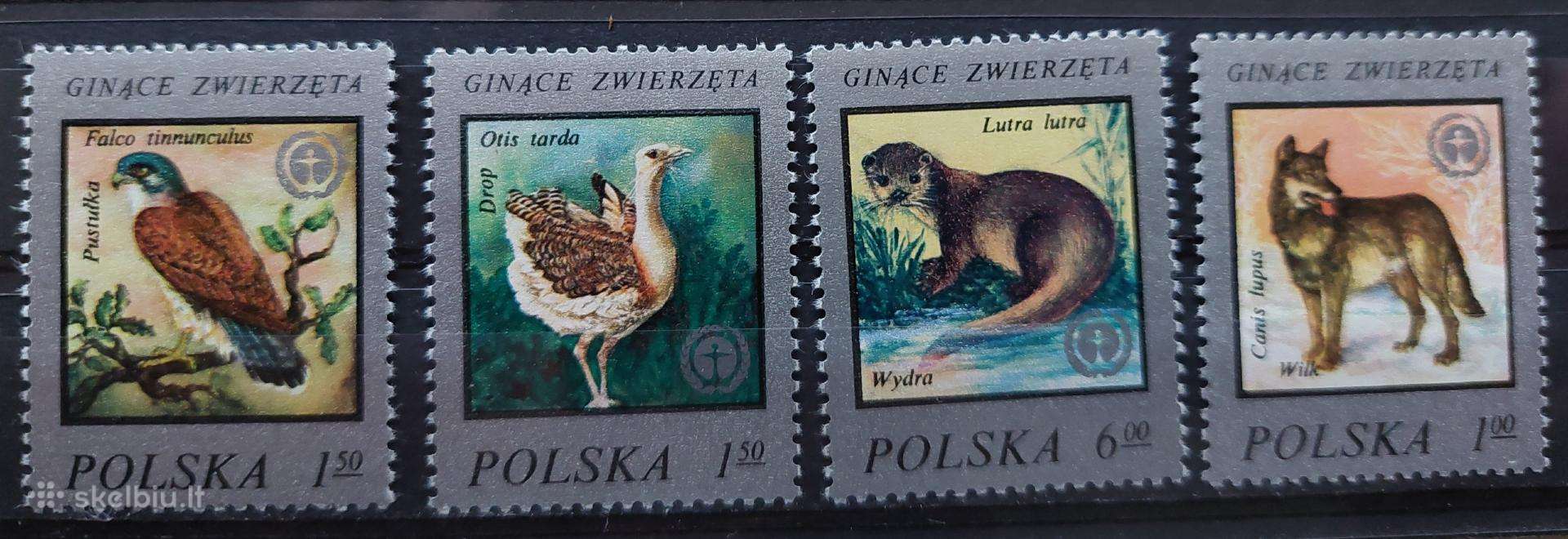 Lenkija 1977 fauna, švarus, Michel 2504-2507