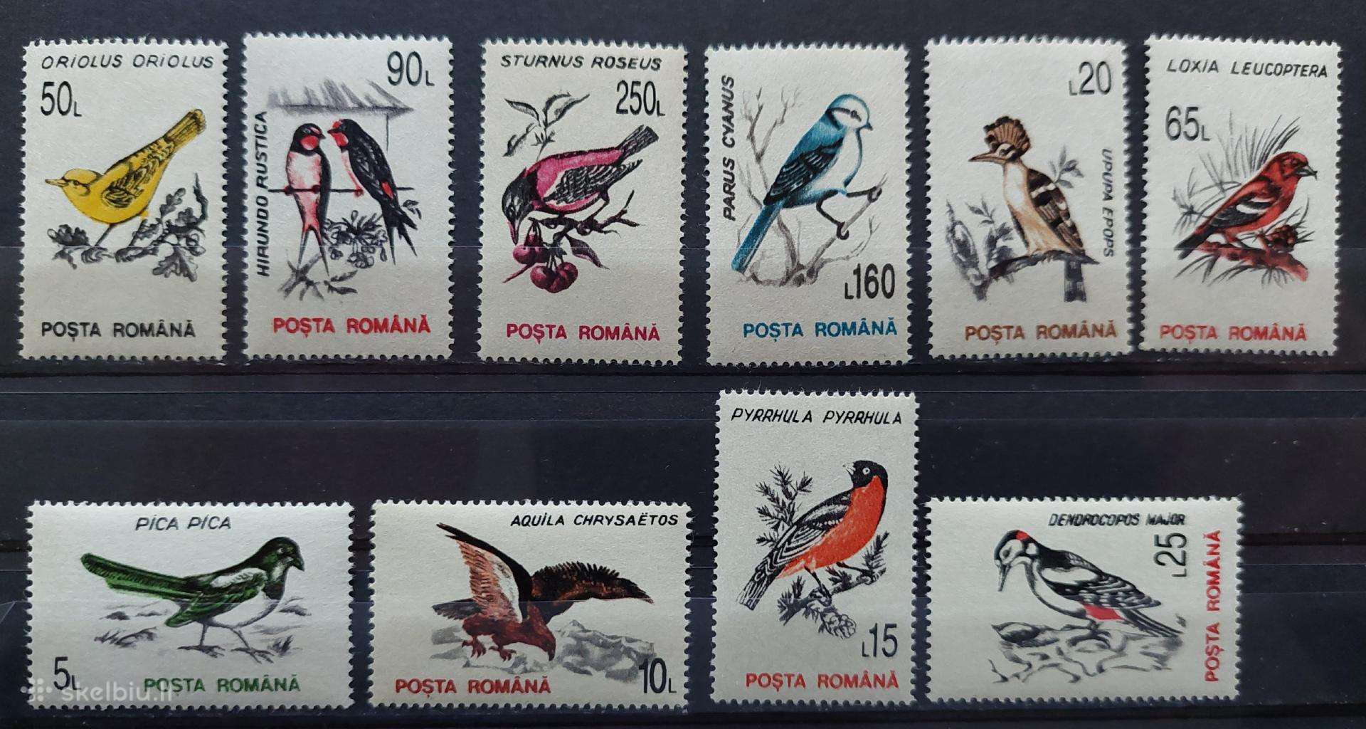 Rumunija 1993 paukščiai, švarus, Michel 4875-4884