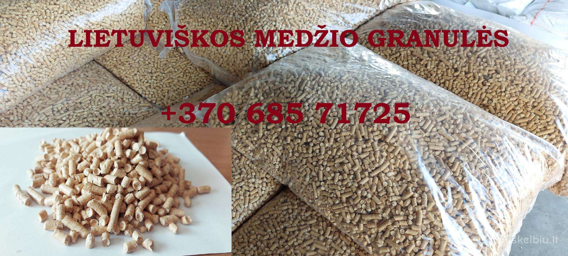Lietuviškos Premium šviesios medžio granulės 6 mm
