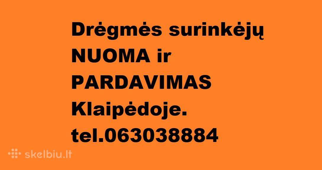 Parduodami pramoniniai dregmes surinkjai