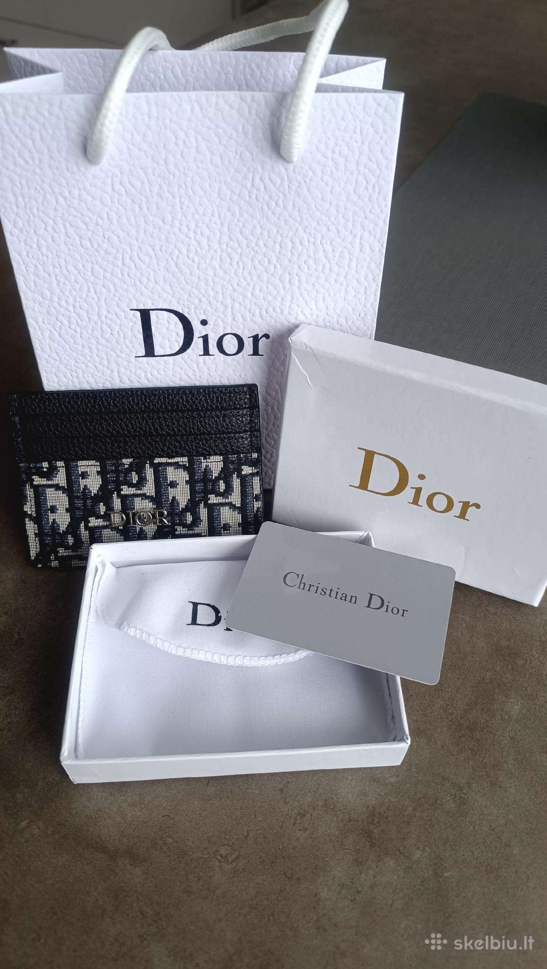 Juodas Dior kortelių dėklas