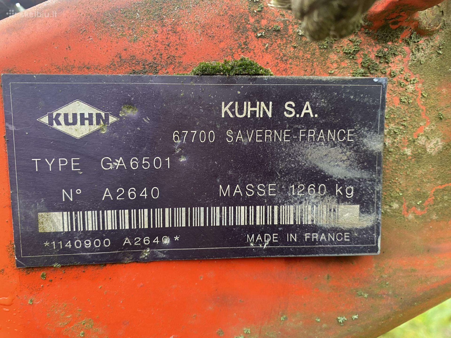 Kuhn GA 6501, grėbliai