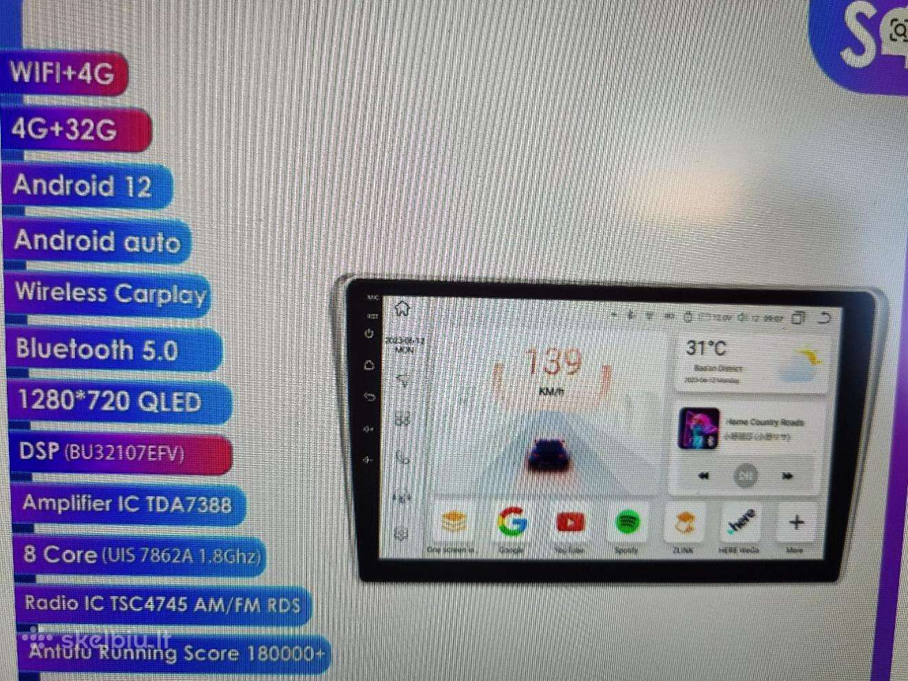Android auto radija Toyota Avensis