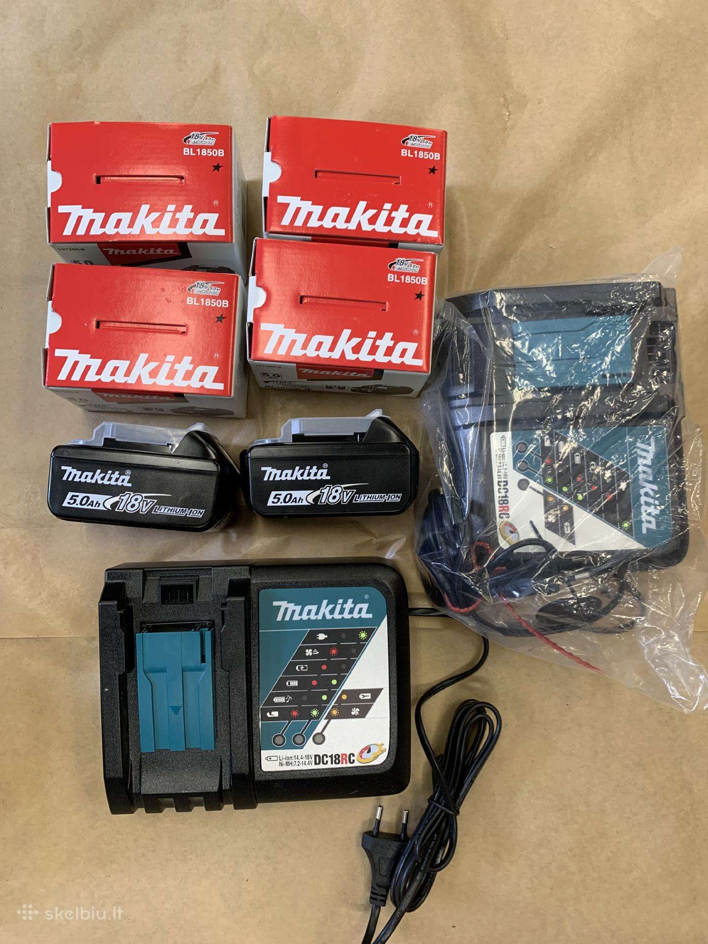 Makita įkroviklis, akumuliatoriai,