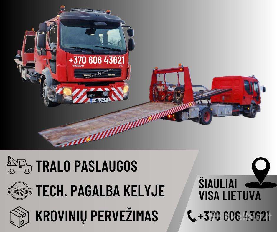 Tralo paslugos, tralas Šiauliai, tech. Pagalba