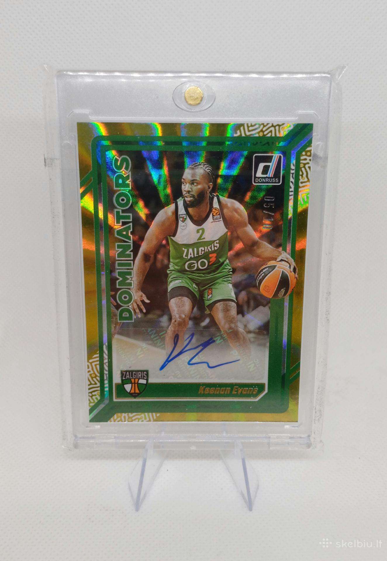 Keenan Evans Donruss Euroleague Gold /10 Auto