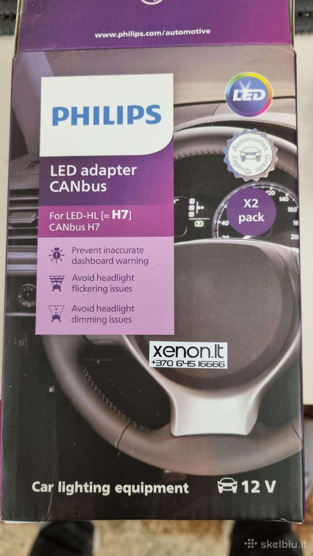 LED varža apgavikai H7 Philips Canbus