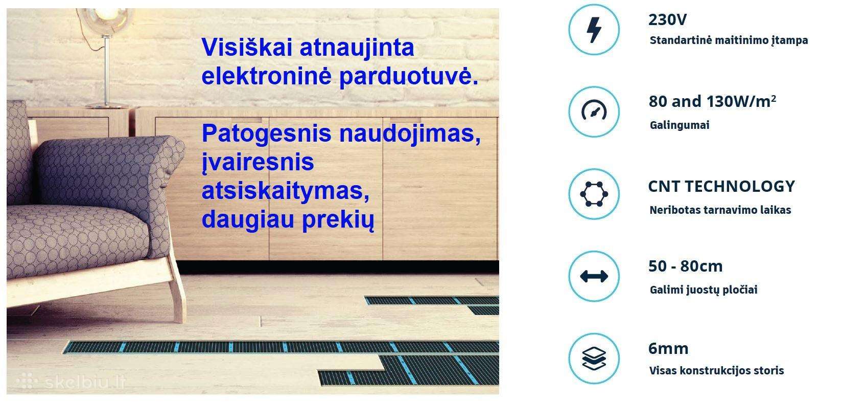 Grindų šildymo plėvelė caleo. Grindinis šildymas
